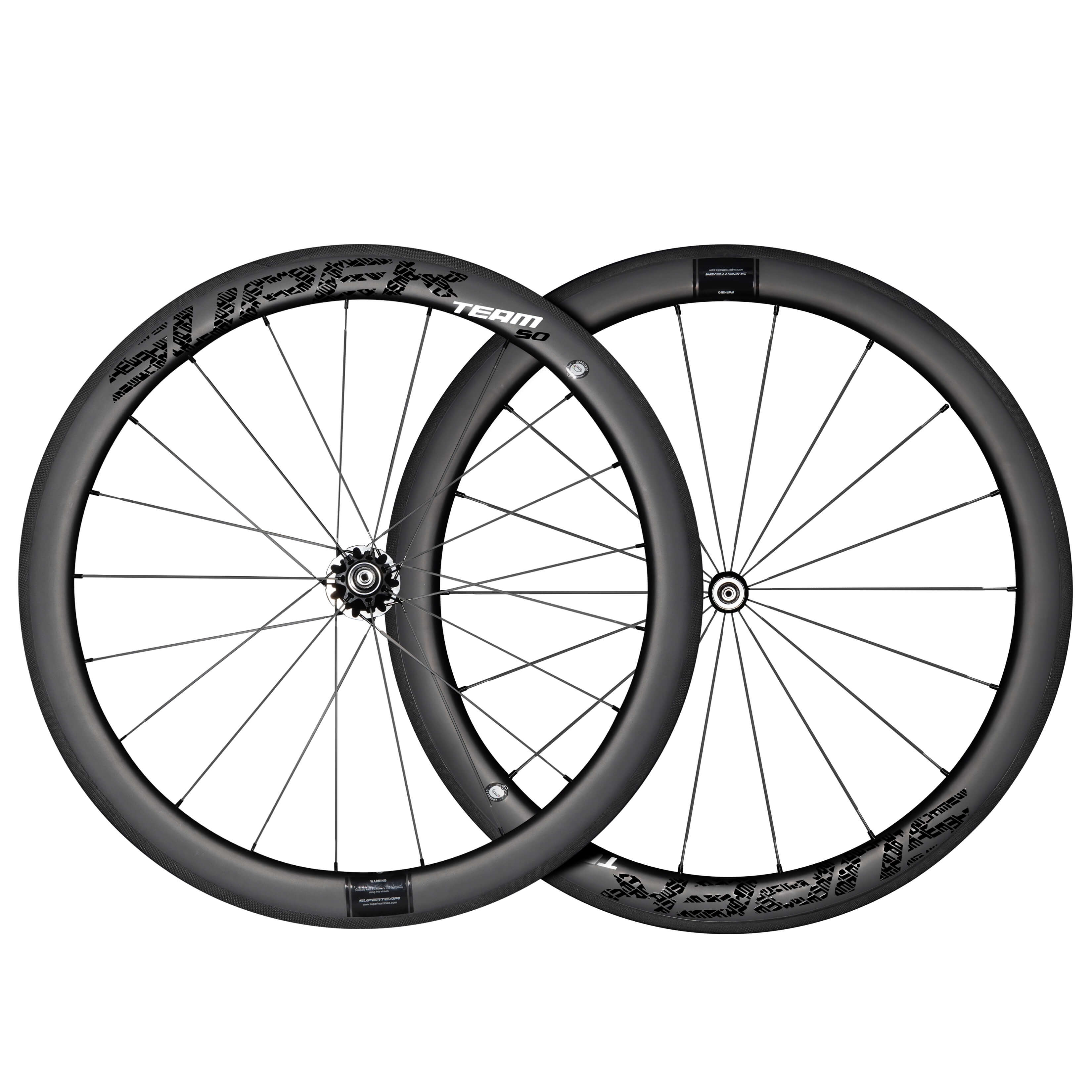 Conjunto de rodas de carbono Classic PRO R25-50 RIM Brake Black Decals