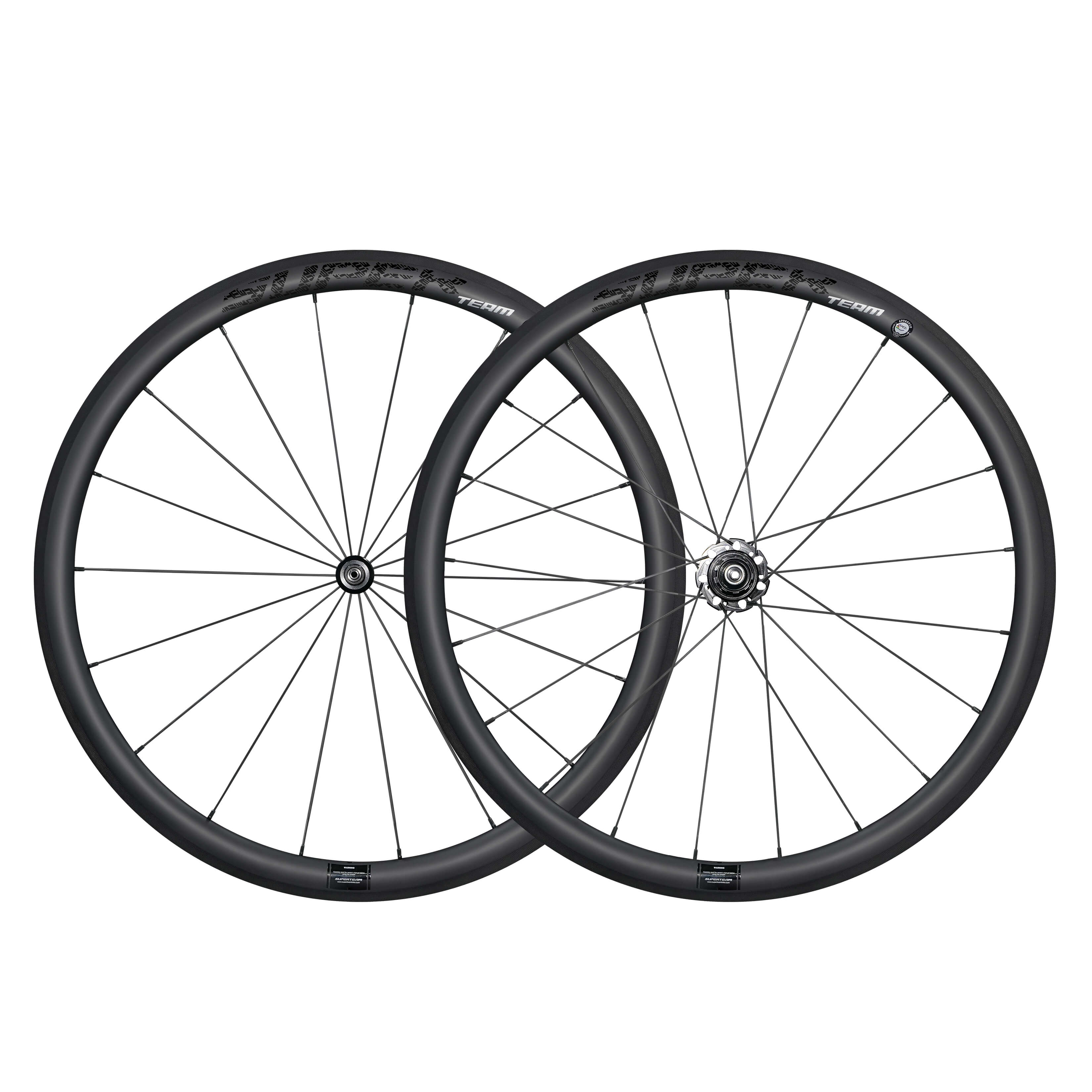 Conjunto de rodas de carbono Classic PRO R25-38 RIM Brake Black Decals