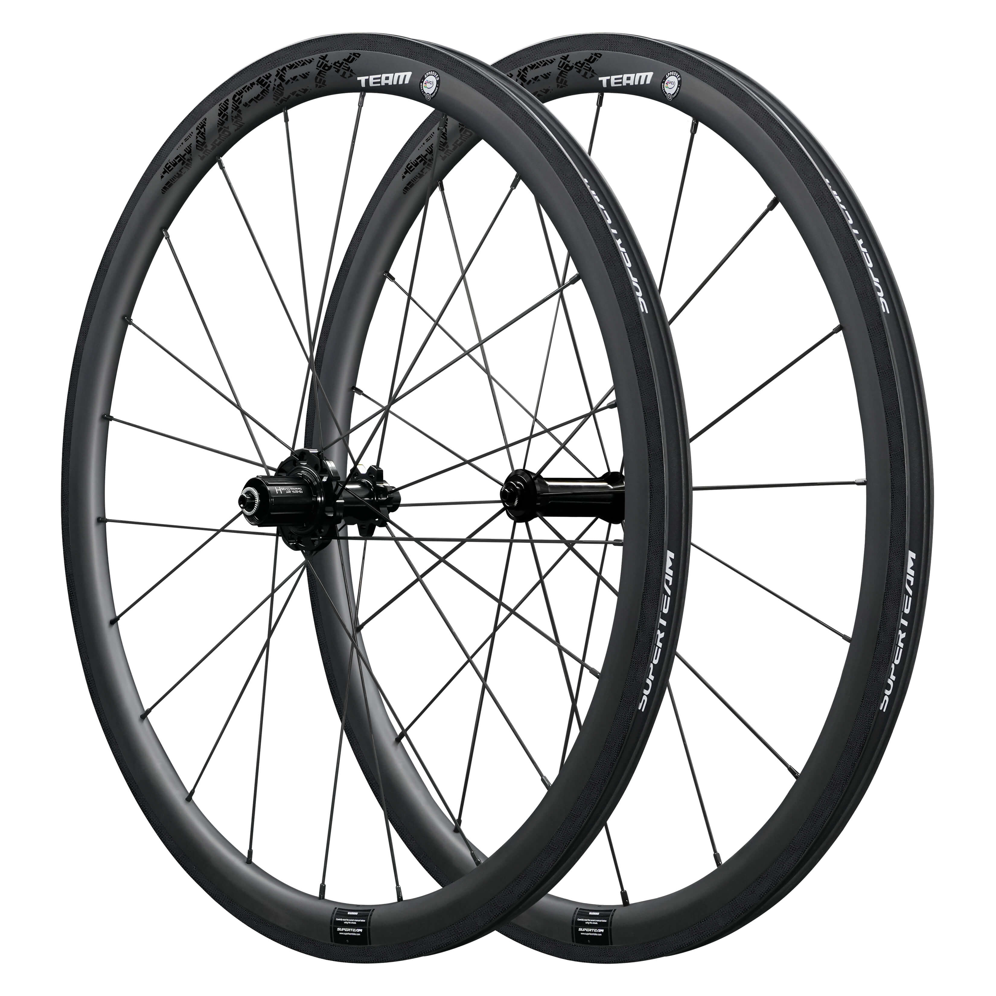 Conjunto de rodas de carbono Classic PRO R25-38 RIM Brake Black Decals