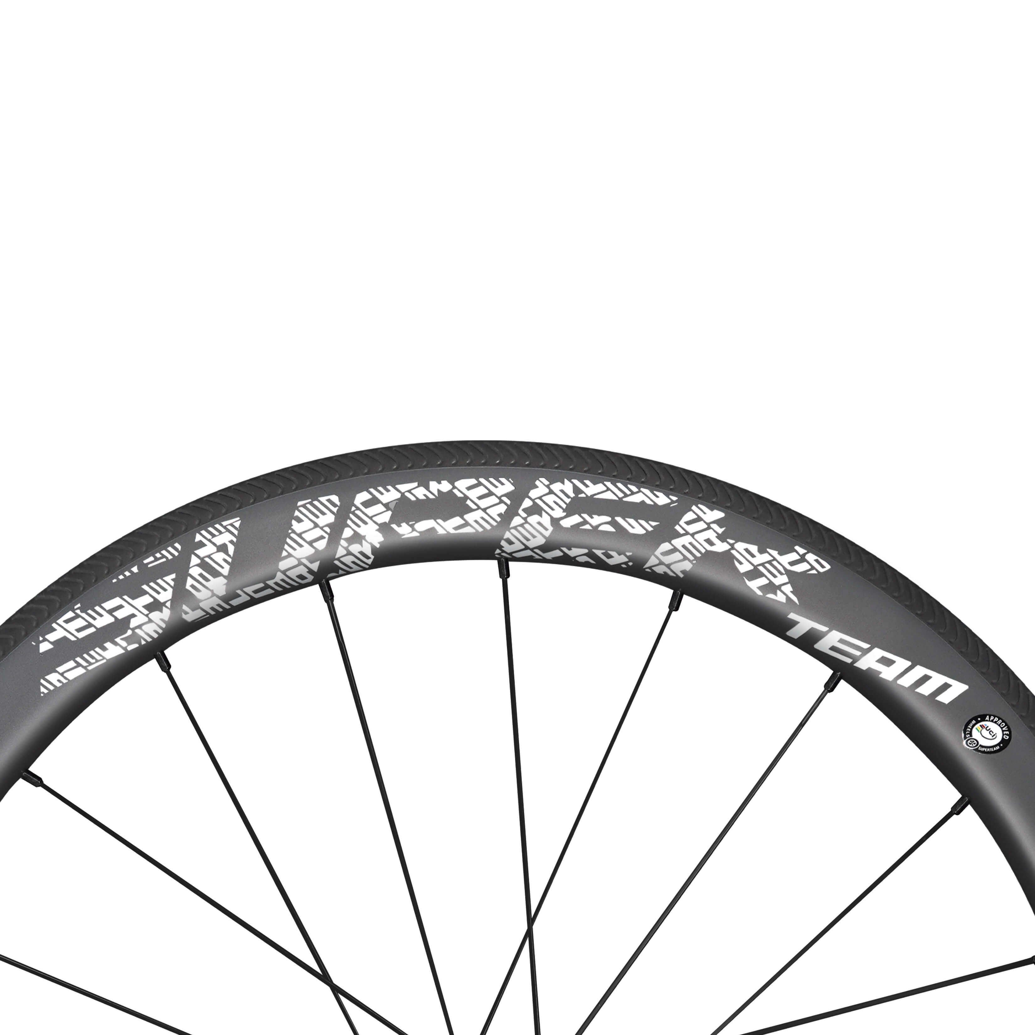 Conjunto de rodas de carbono Classic PRO R25-50 RIM Brake White Decals