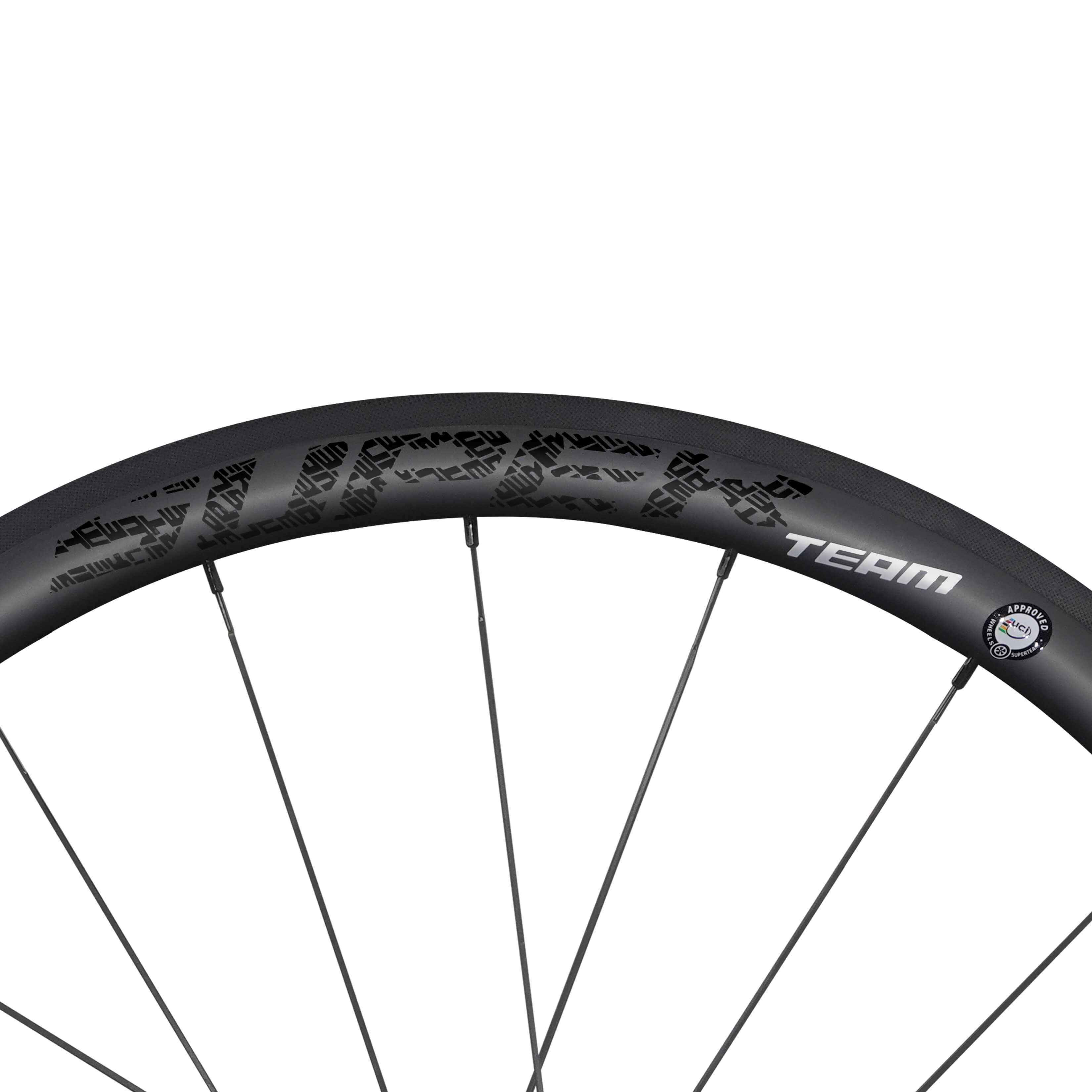 Conjunto de rodas de carbono Classic PRO R25-38 RIM Brake Black Decals