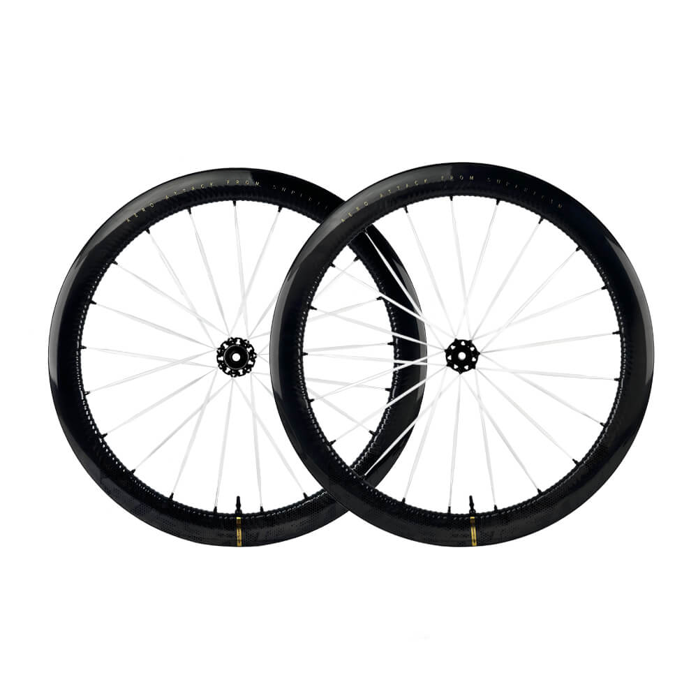 S - ALL Carbon EVO D28 - 50 DISC Brake White Spokes - Superteam Wheels