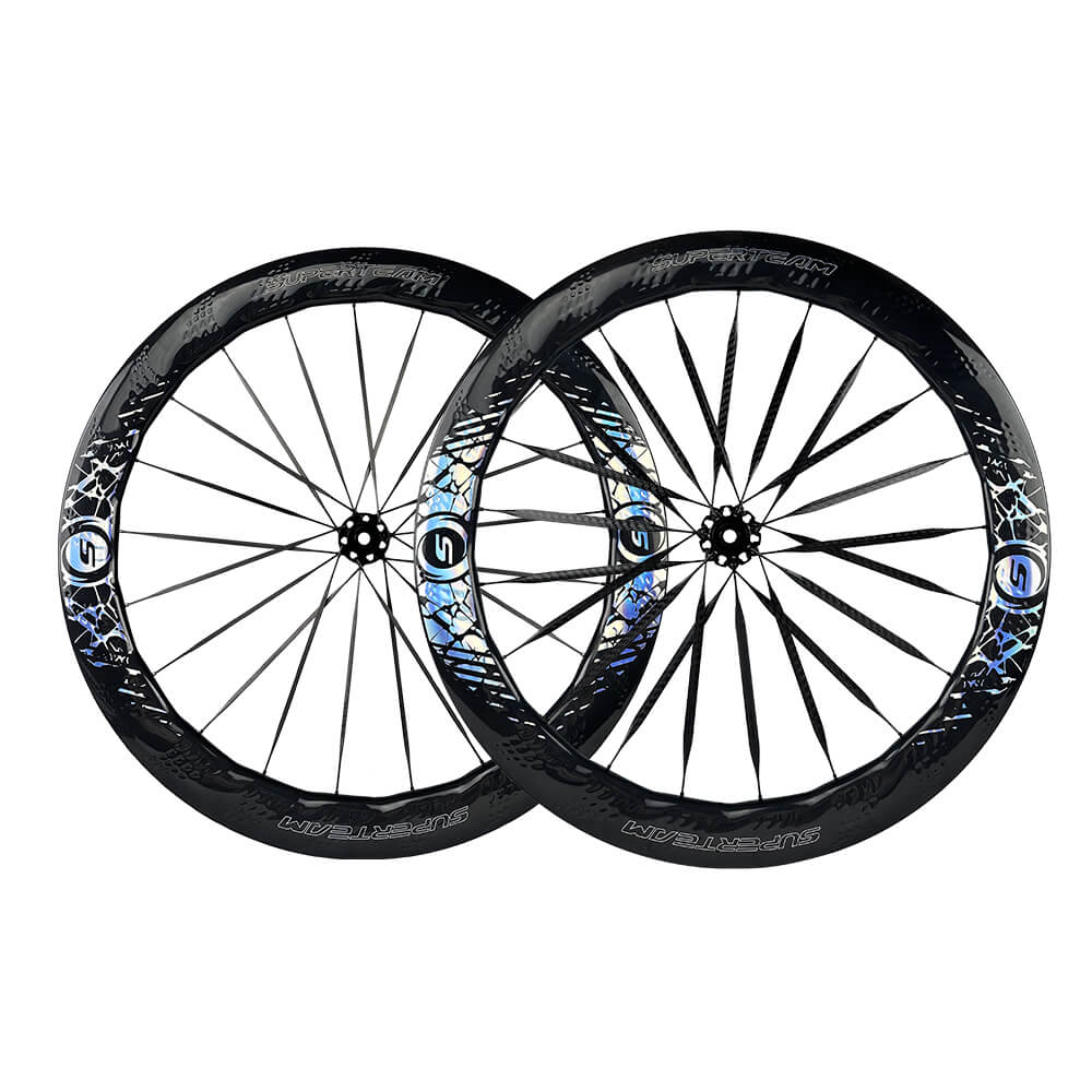S - ALL Carbon Ultra Nazar Boncugu D30 - 50 DISC Brake Silver Decals - Superteam Wheels