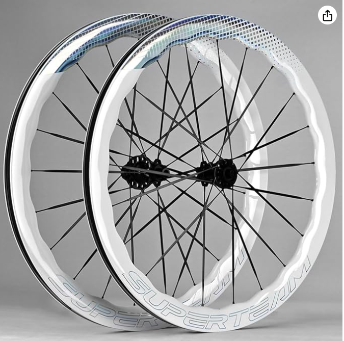 パーツ SUPERTEAM S-ALL CARBON EVO D28-50 S-ALL Carbon EVO D28-50 DISC Brake White Spokes | Superteam Wheels