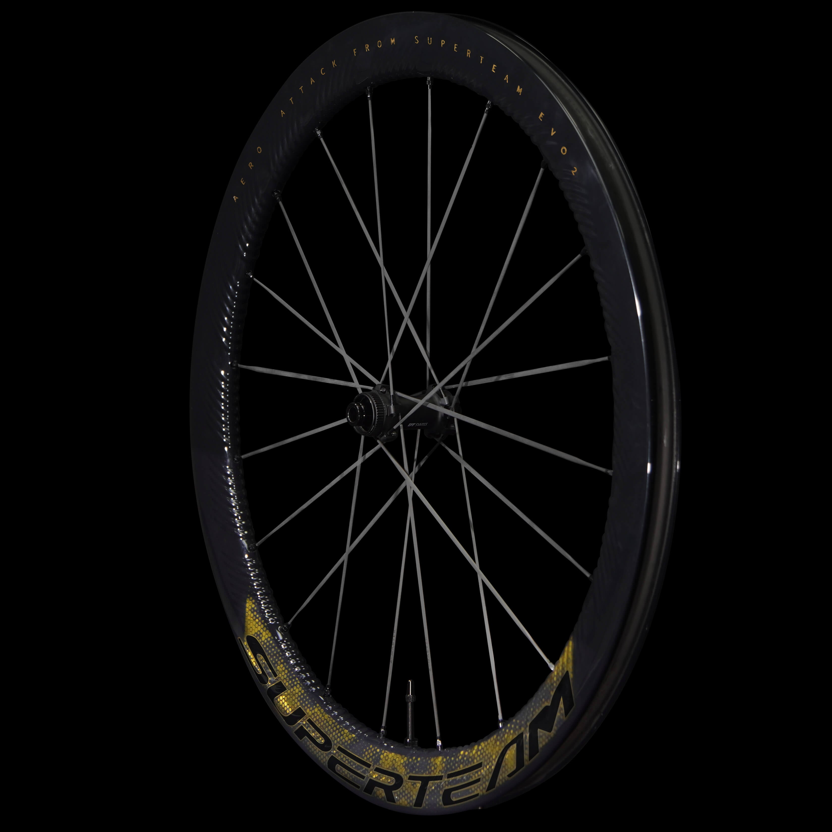 S - ALL Carbon EVO Ⅱ D30 - 50 DISC Brake Gold Decals - Superteam Wheels