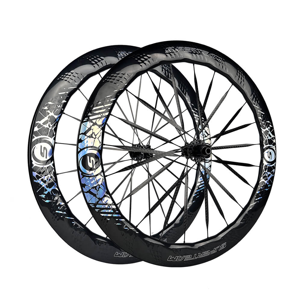 S - ALL Carbon Ultra Nazar Boncugu D30 - 50 DISC Brake Silver Decals - Superteam Wheels