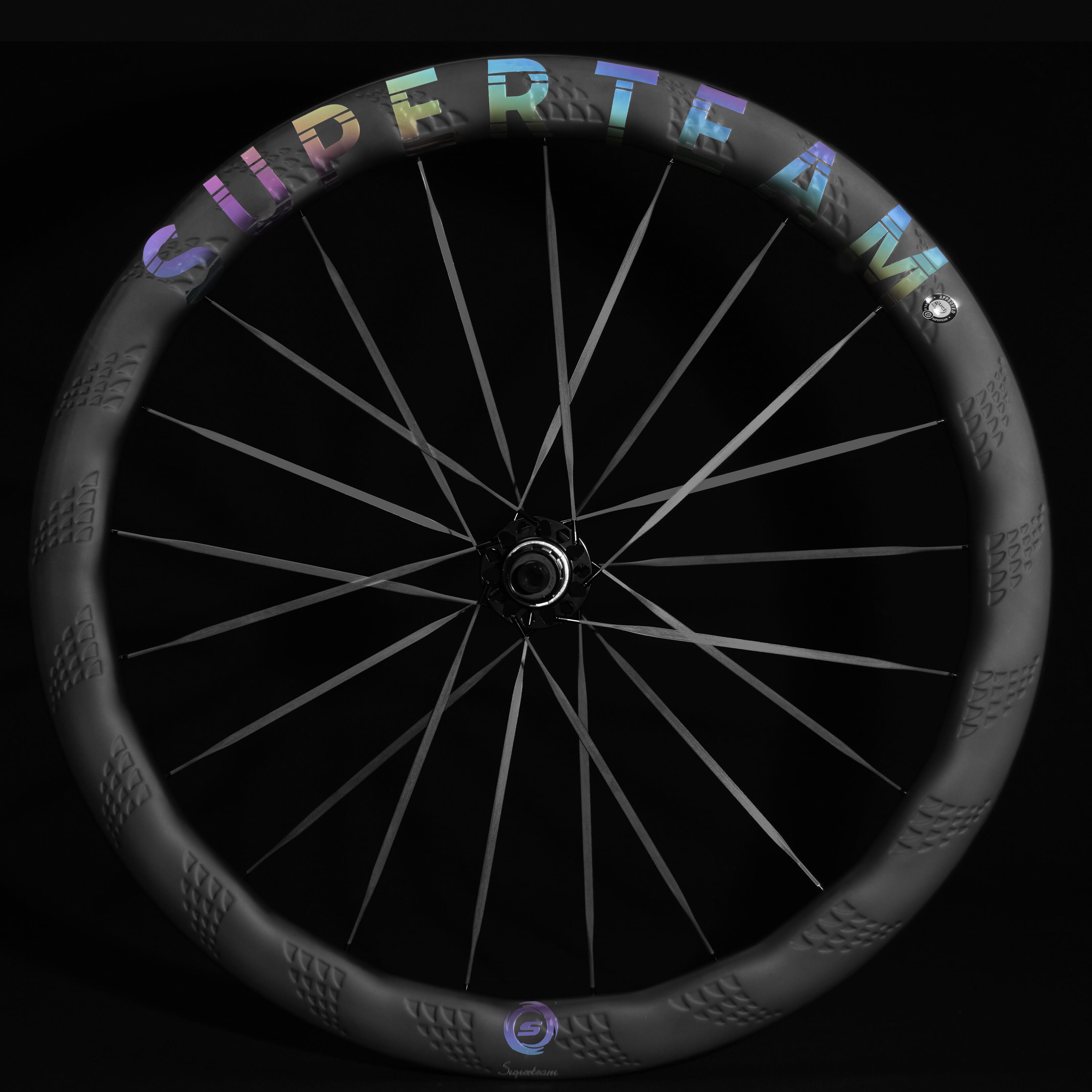 S - ALL Carbon Ultra D28 - 50 DISC Brake Silver Decals - Superteam Wheels