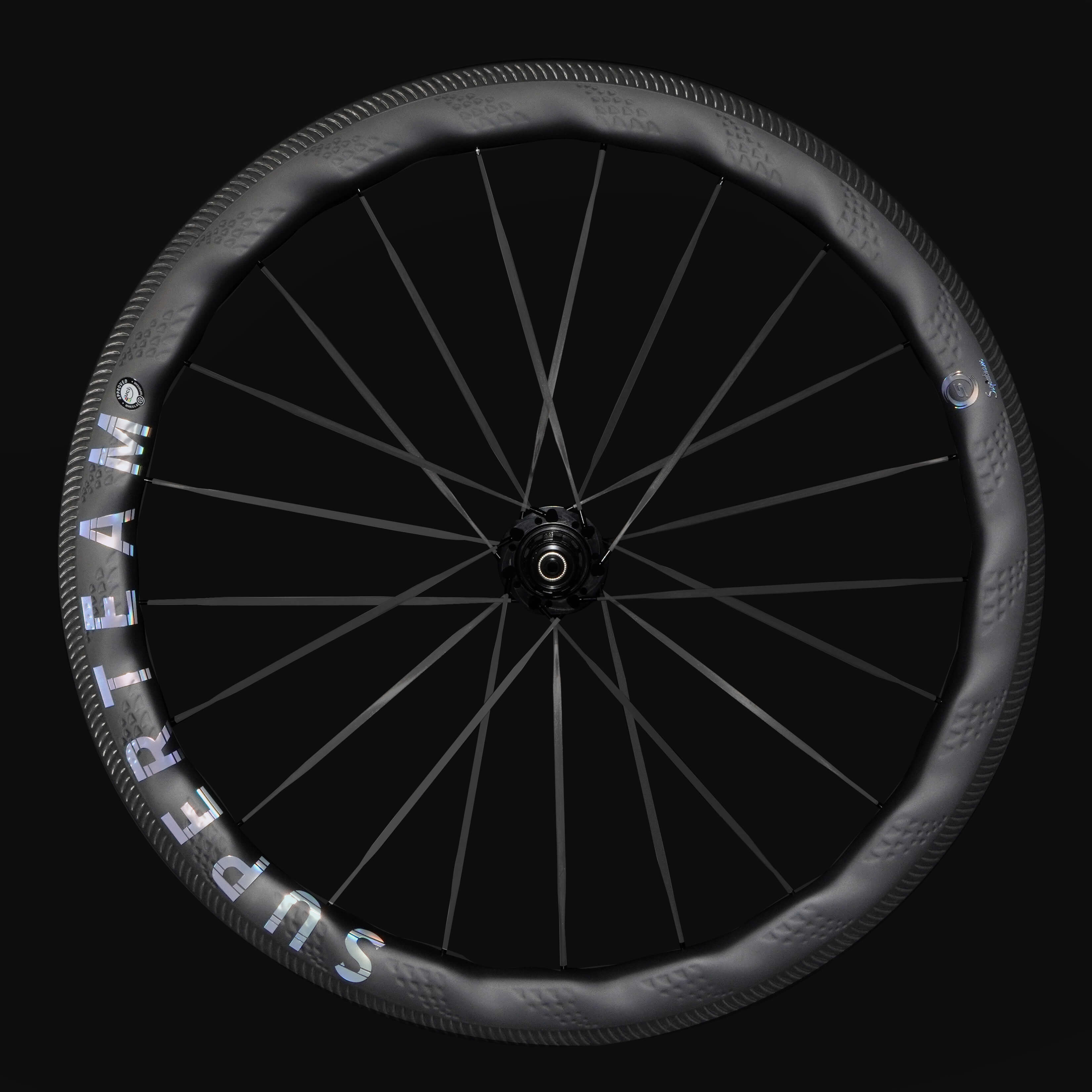 S - ALL Carbon Ultra R25 - 50 RIM Brake Silver Decals - Superteam Wheels