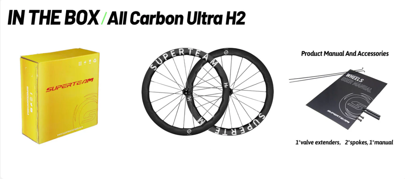 S-All Carbon Ultra H2 D30-50 Disc Brake Wheelsets White Decals