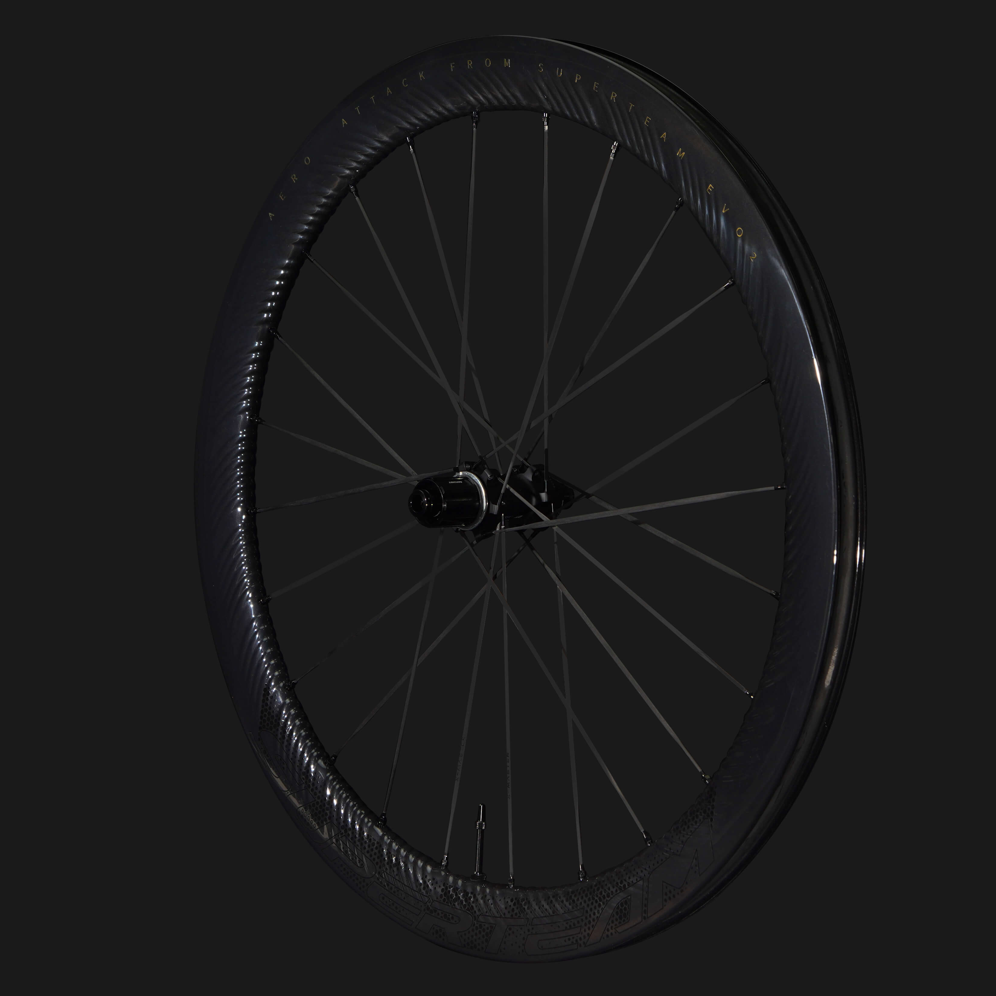 S - ALL Carbon EVO Ⅱ D30 - 50 DISC Brake Black Decals - Superteam Wheels