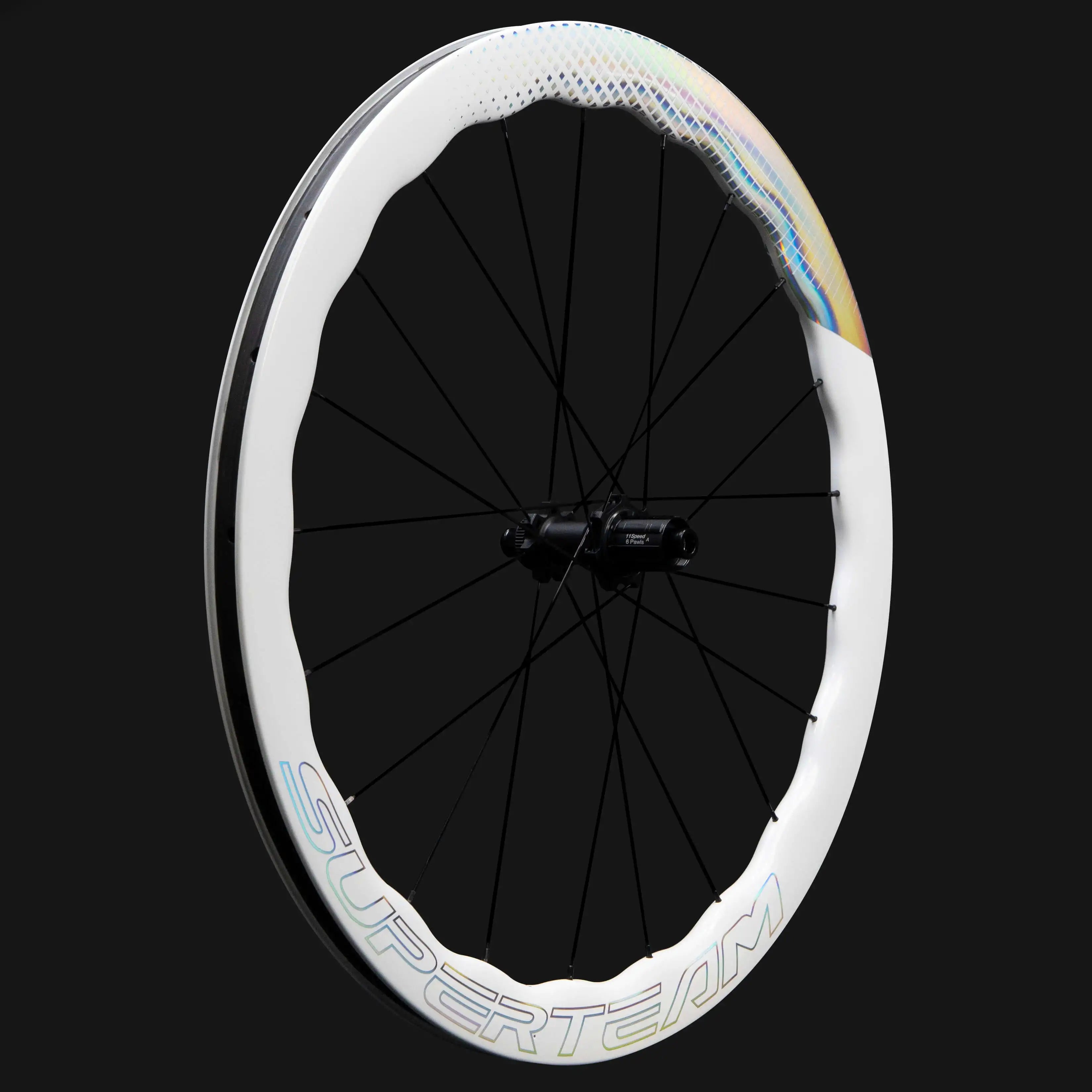 Classic PRO D28 - 50 DISC Brake Shine Decals White Rim - Superteam Wheels