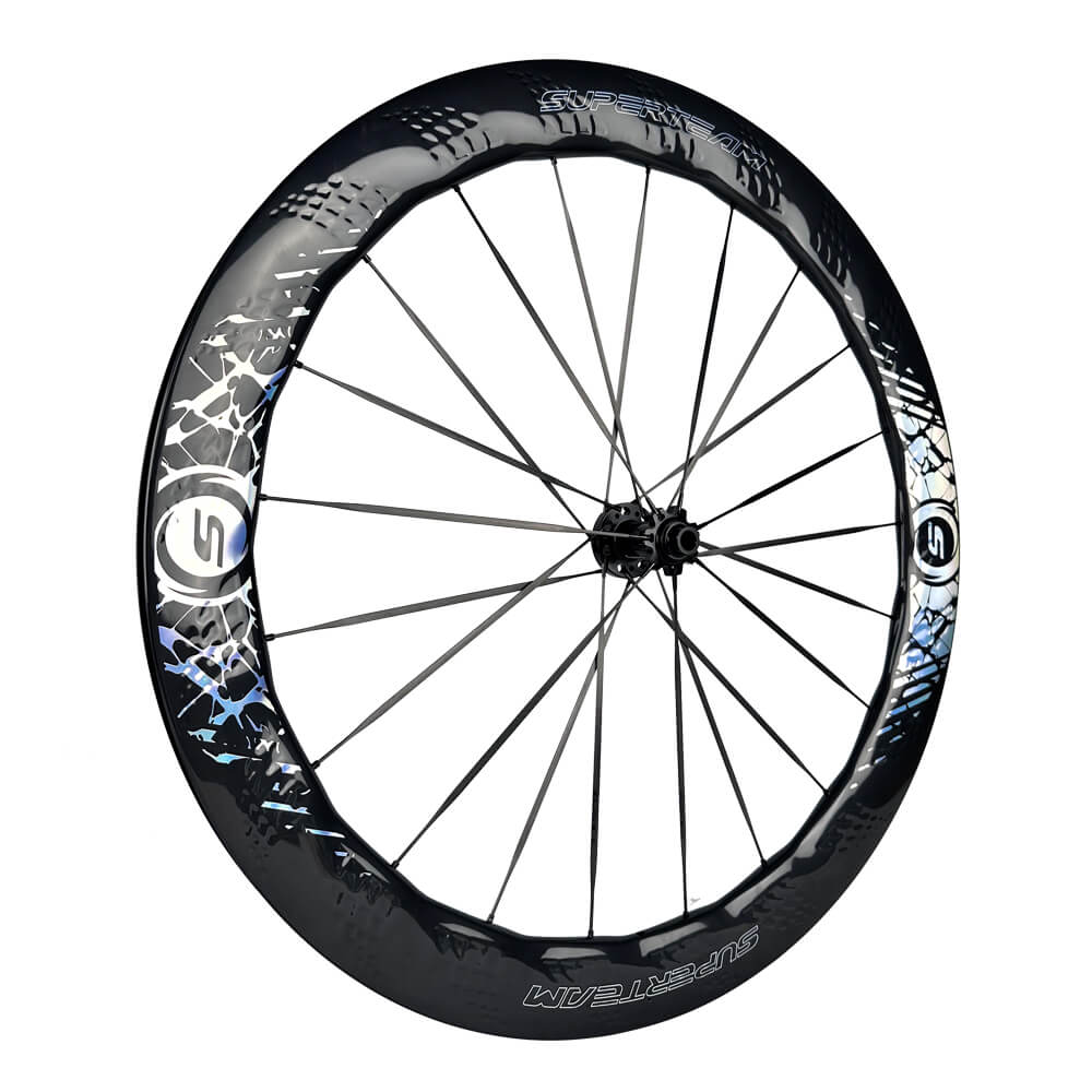 S - ALL Carbon Ultra Nazar Boncugu D30 - 50 DISC Brake Silver Decals - Superteam Wheels