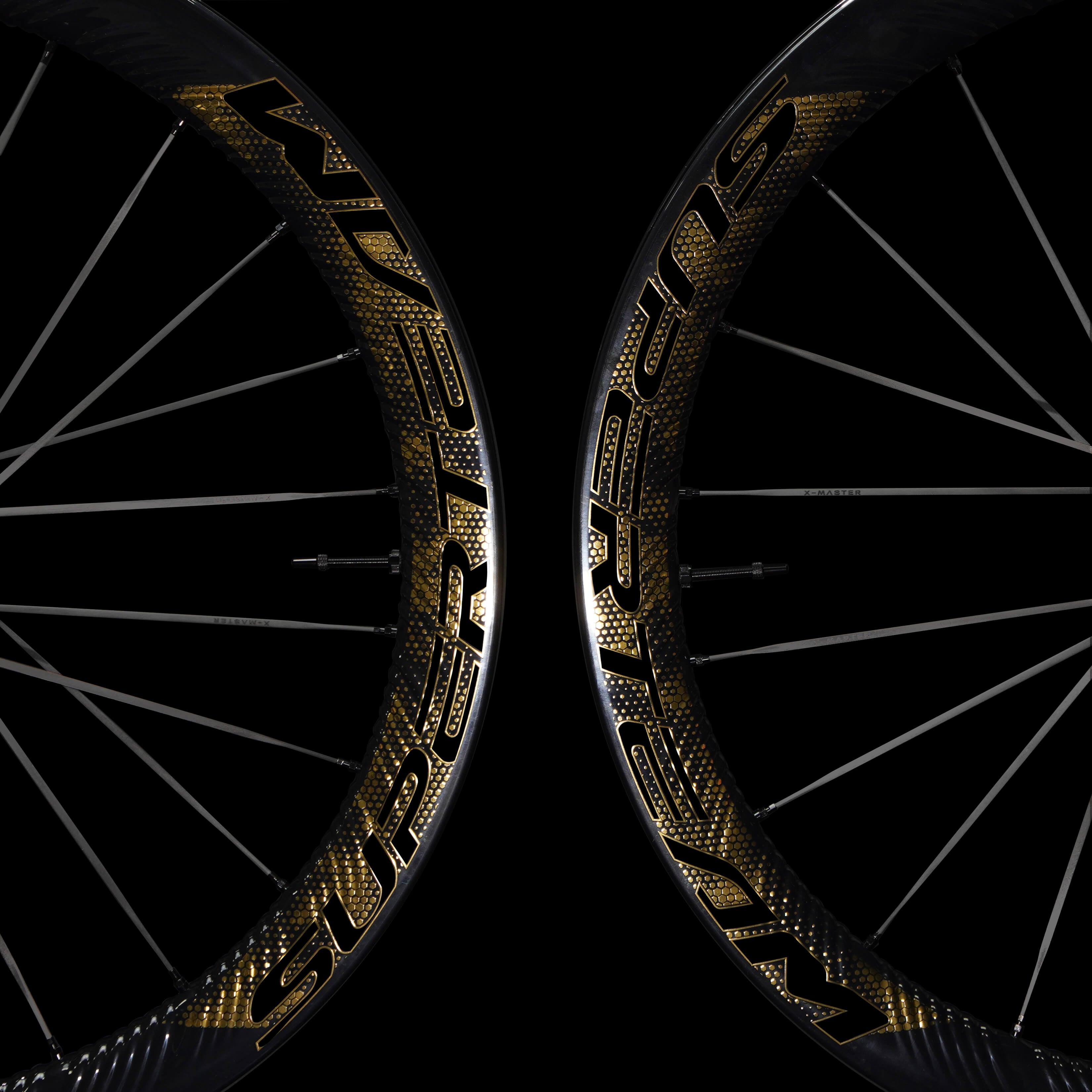 S - ALL Carbon EVO Ⅱ D30 - 50 DISC Brake Gold Decals - Superteam Wheels