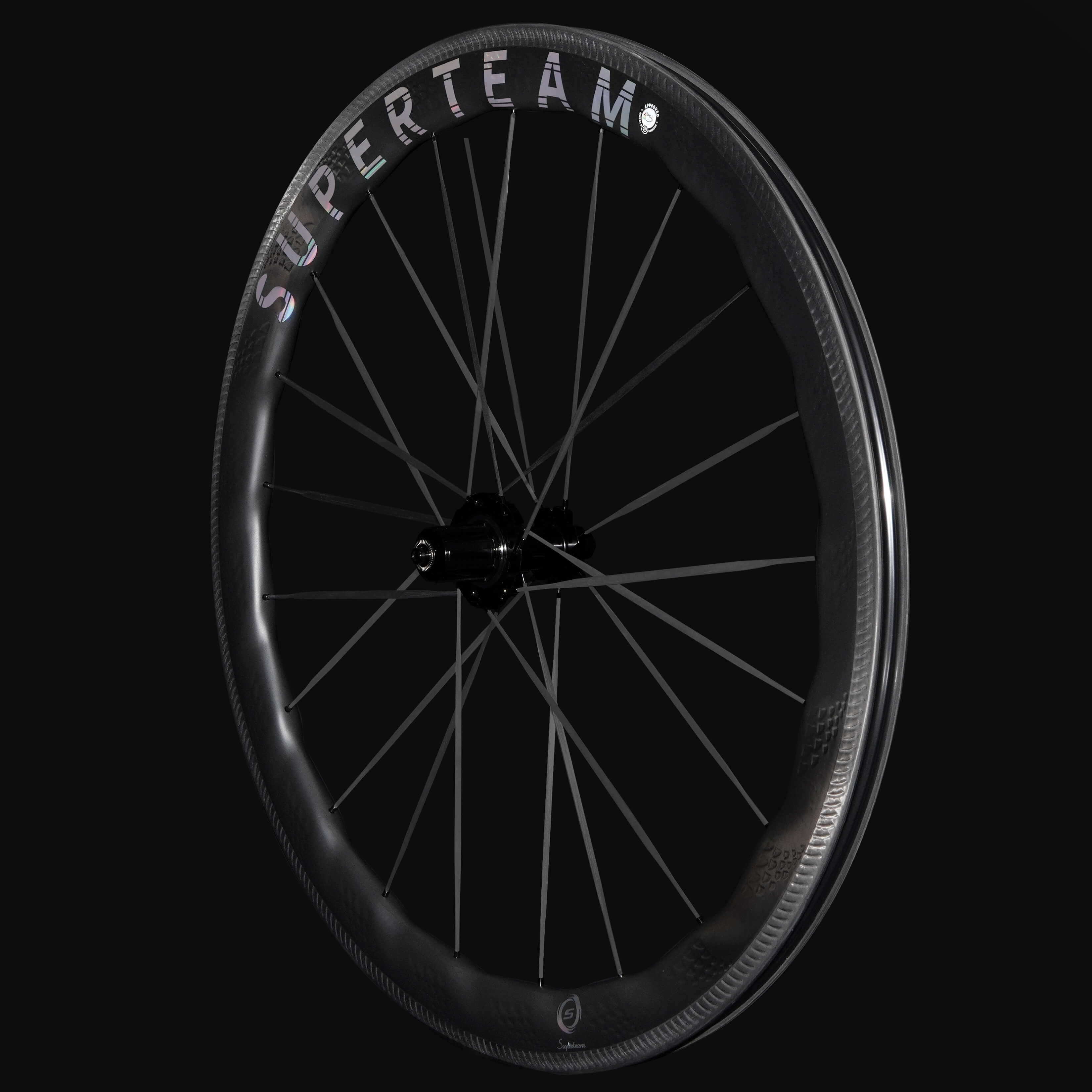 S - ALL Carbon Ultra R25 - 50 RIM Brake Silver Decals - Superteam Wheels