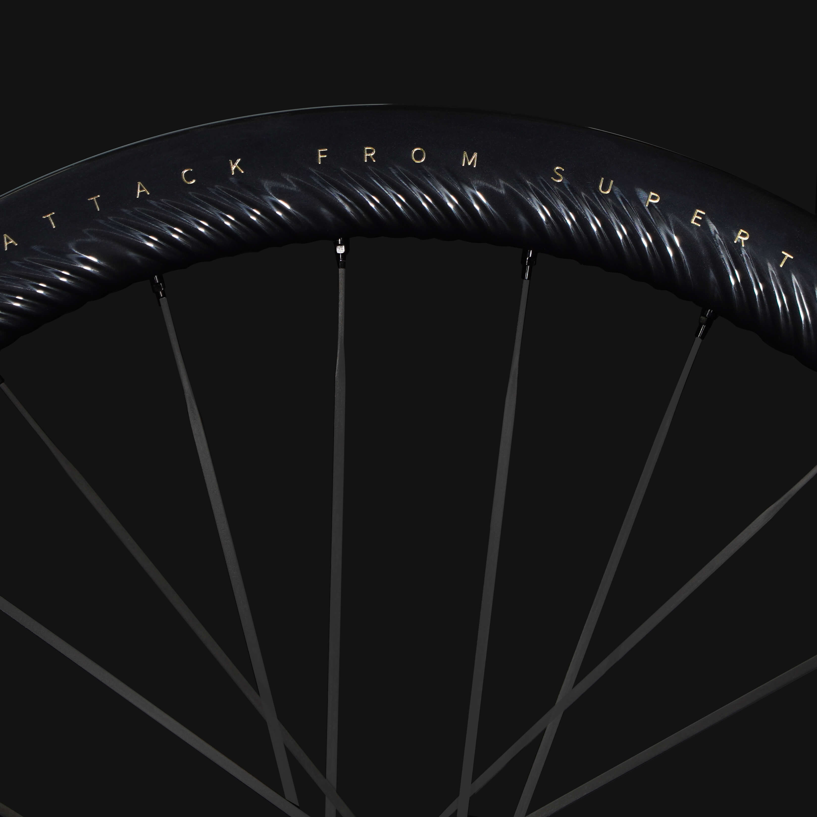 S - ALL Carbon EVO Ⅱ D30 - 50 DISC Brake Black Decals - Superteam Wheels