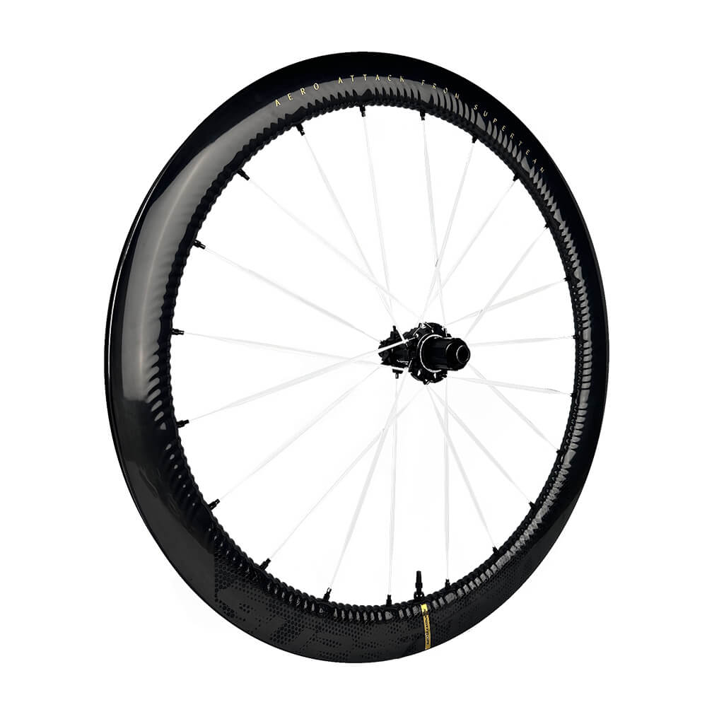 S - ALL Carbon EVO D28 - 50 DISC Brake White Spokes - Superteam Wheels