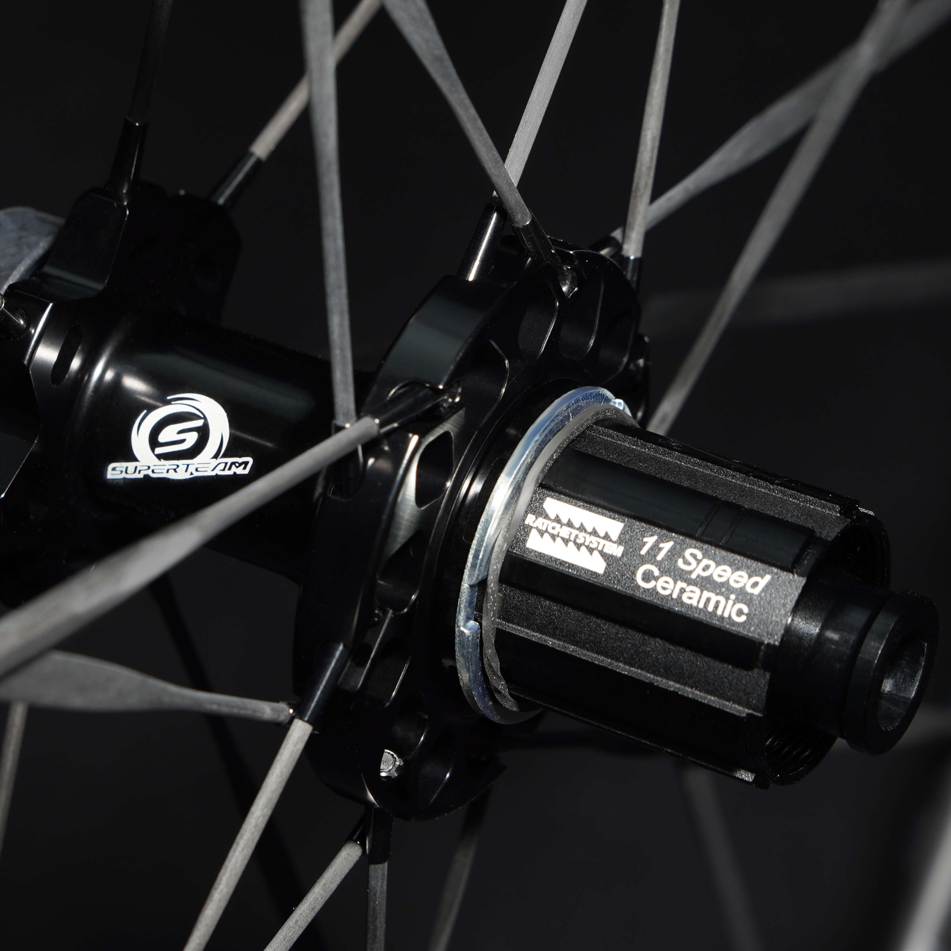 S - ALL Carbon Ultra D28 - 50 DISC Brake Silver Decals - Superteam Wheels