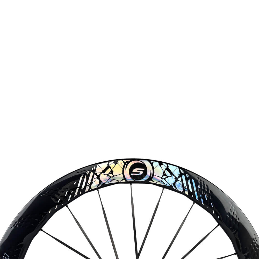 S - ALL Carbon Ultra Nazar Boncugu D30 - 50 DISC Brake Silver Decals - Superteam Wheels