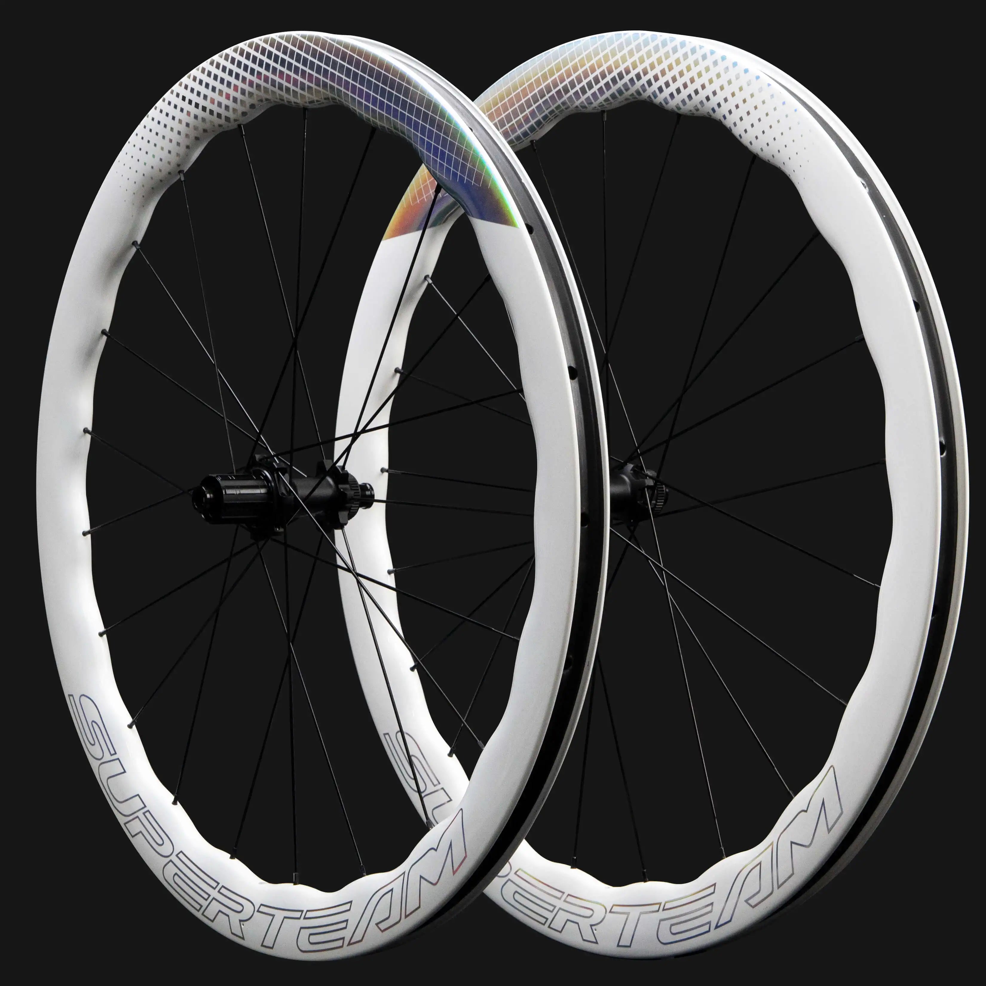Classic PRO D28 - 50 DISC Brake Shine Decals White Rim - Superteam Wheels