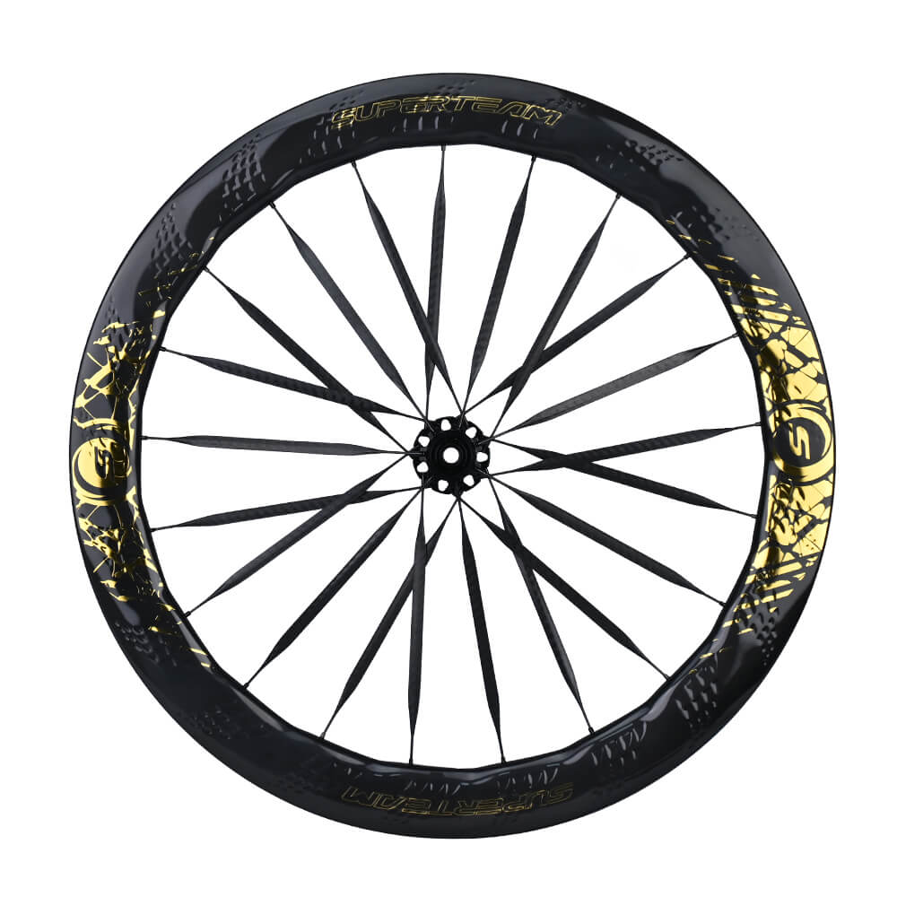 S - ALL Carbon Ultra Nazar Boncugu D28 - 50 DISC Brake Gold Decals - Superteam Wheels