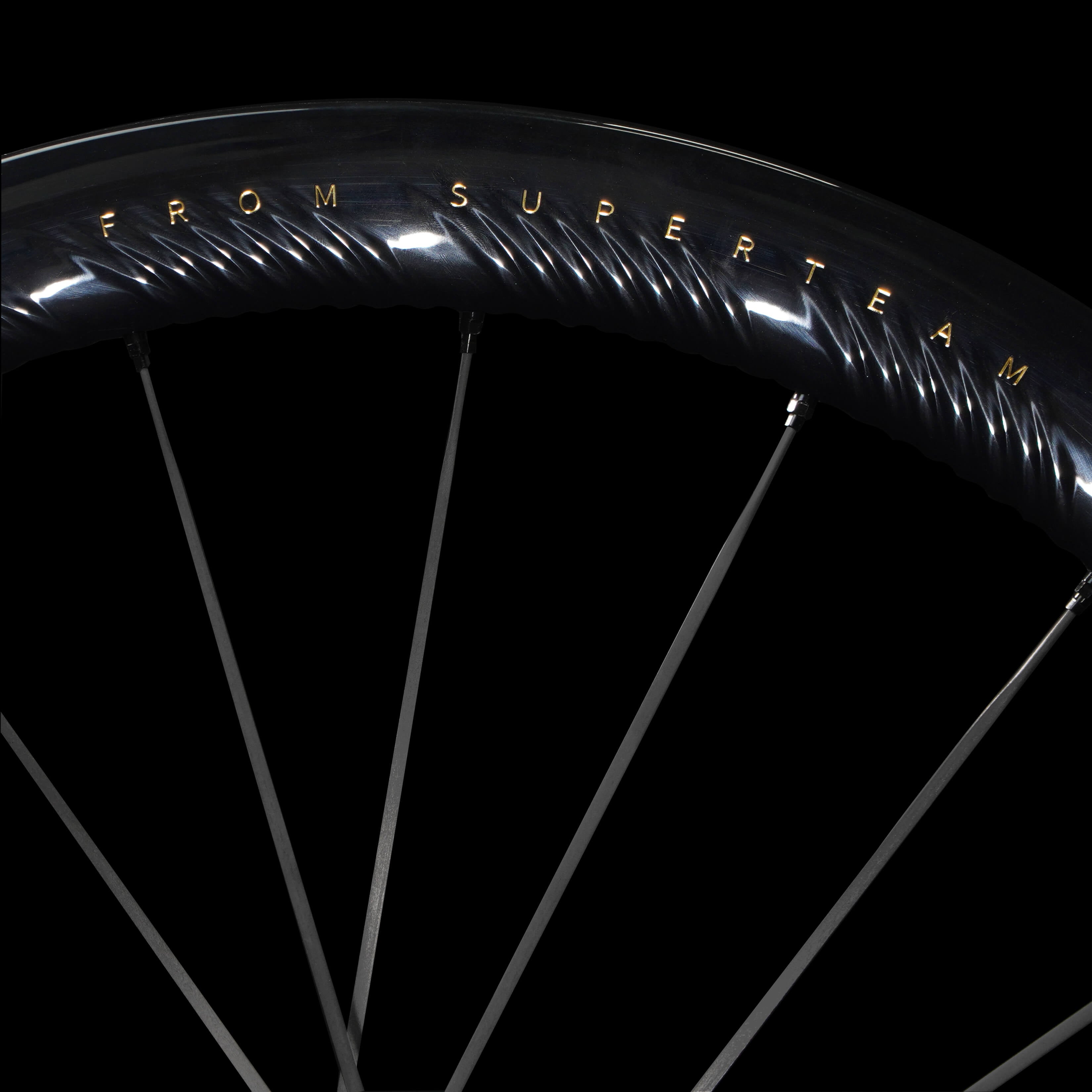 S - ALL Carbon EVO Ⅱ D30 - 50 DISC Brake Gold Decals - Superteam Wheels
