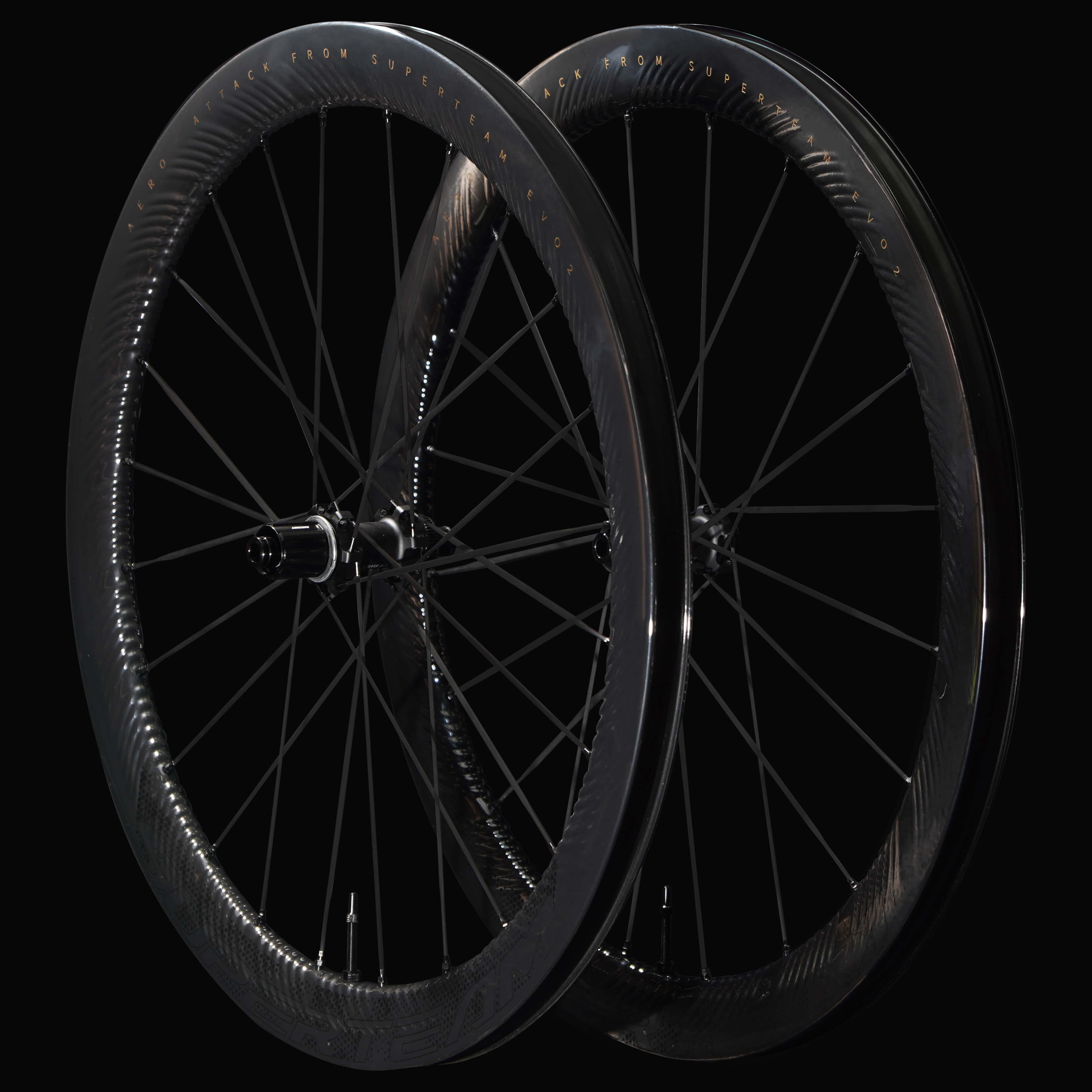 S - ALL Carbon EVO Ⅱ D30 - 50 DISC Brake Black Decals - Superteam Wheels