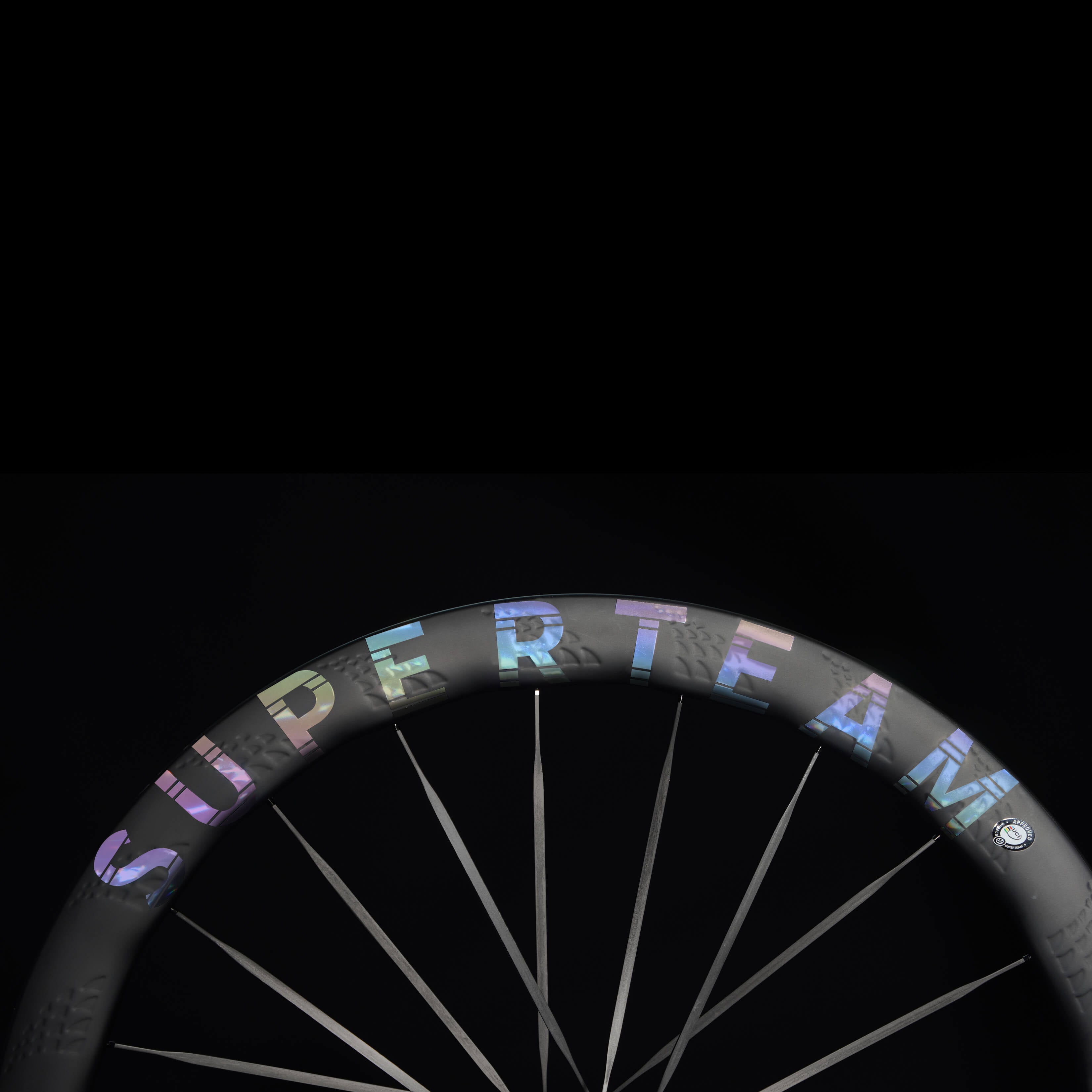 S - ALL Carbon Ultra D28 - 50 DISC Brake Silver Decals - Superteam Wheels