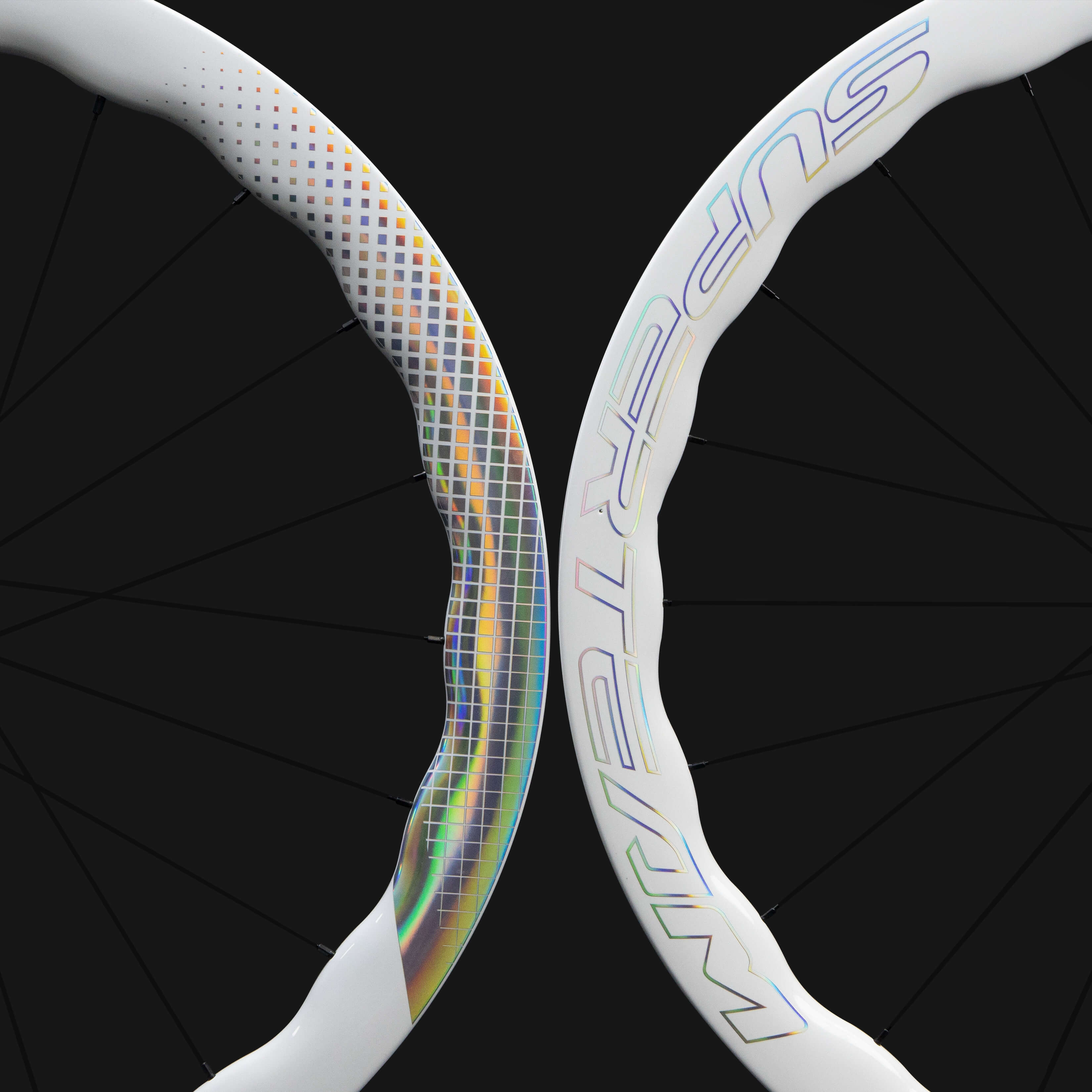 Classic PRO D28 - 50 DISC Brake Shine Decals White Rim - Superteam Wheels