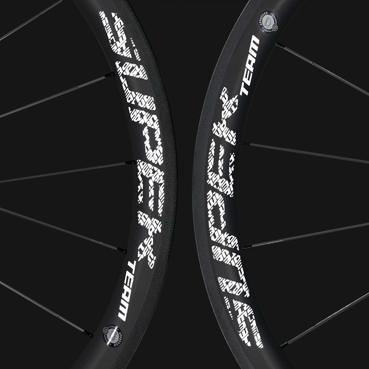 Classic PRO R25-38 Carbon Wheelset RIM Brake White Decals