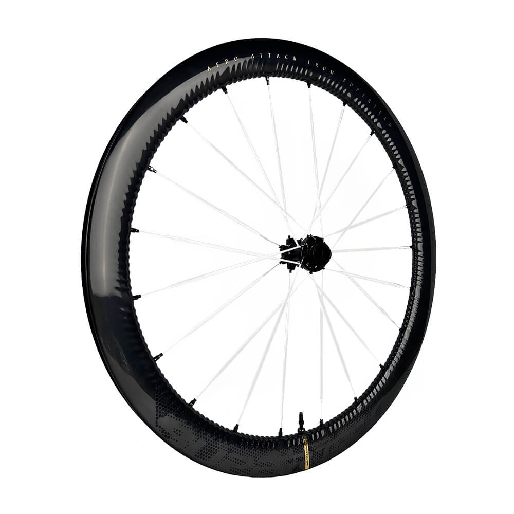S - ALL Carbon EVO D28 - 50 DISC Brake White Spokes - Superteam Wheels