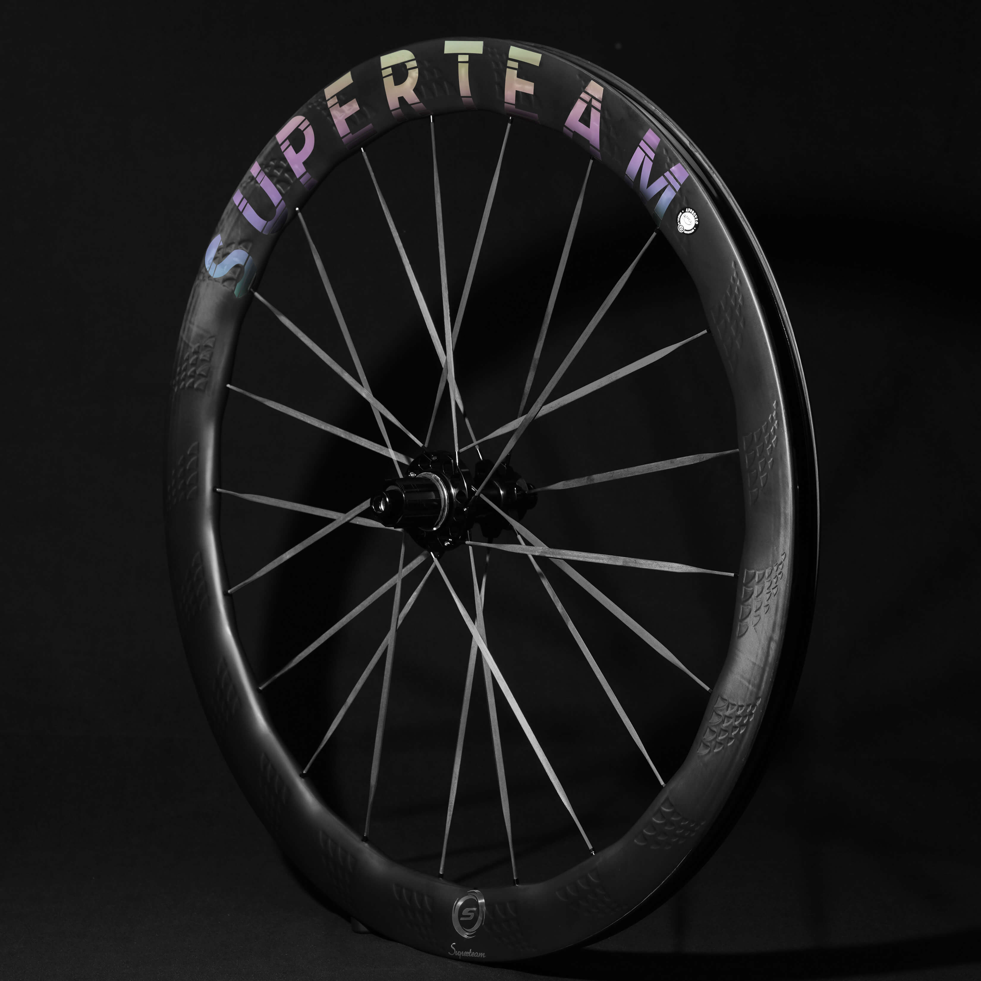 S - ALL Carbon Ultra D28 - 50 DISC Brake Silver Decals - Superteam Wheels