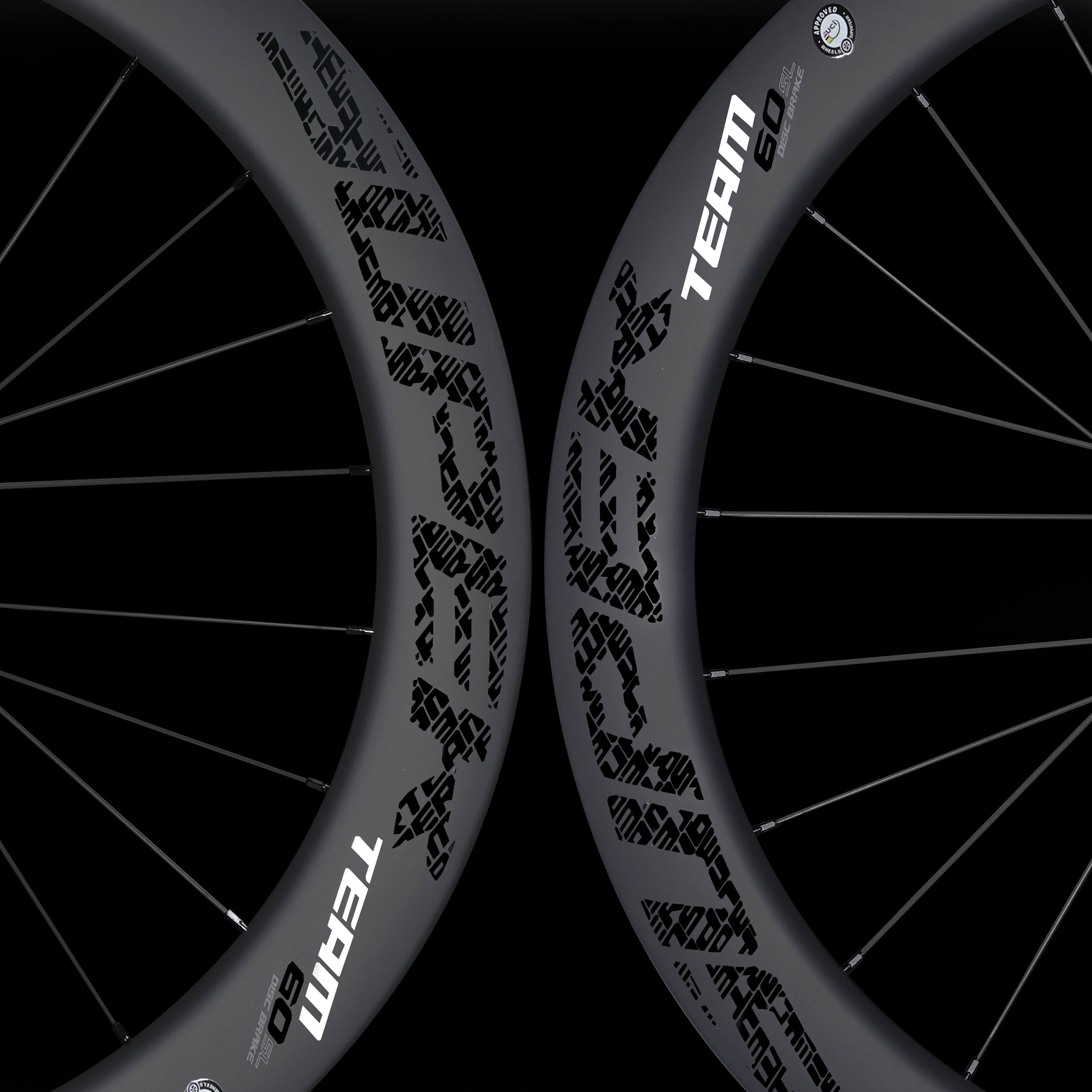 Classic PRO D28-60 Disc Brake Black Decals PILLAR WING21 Spokes