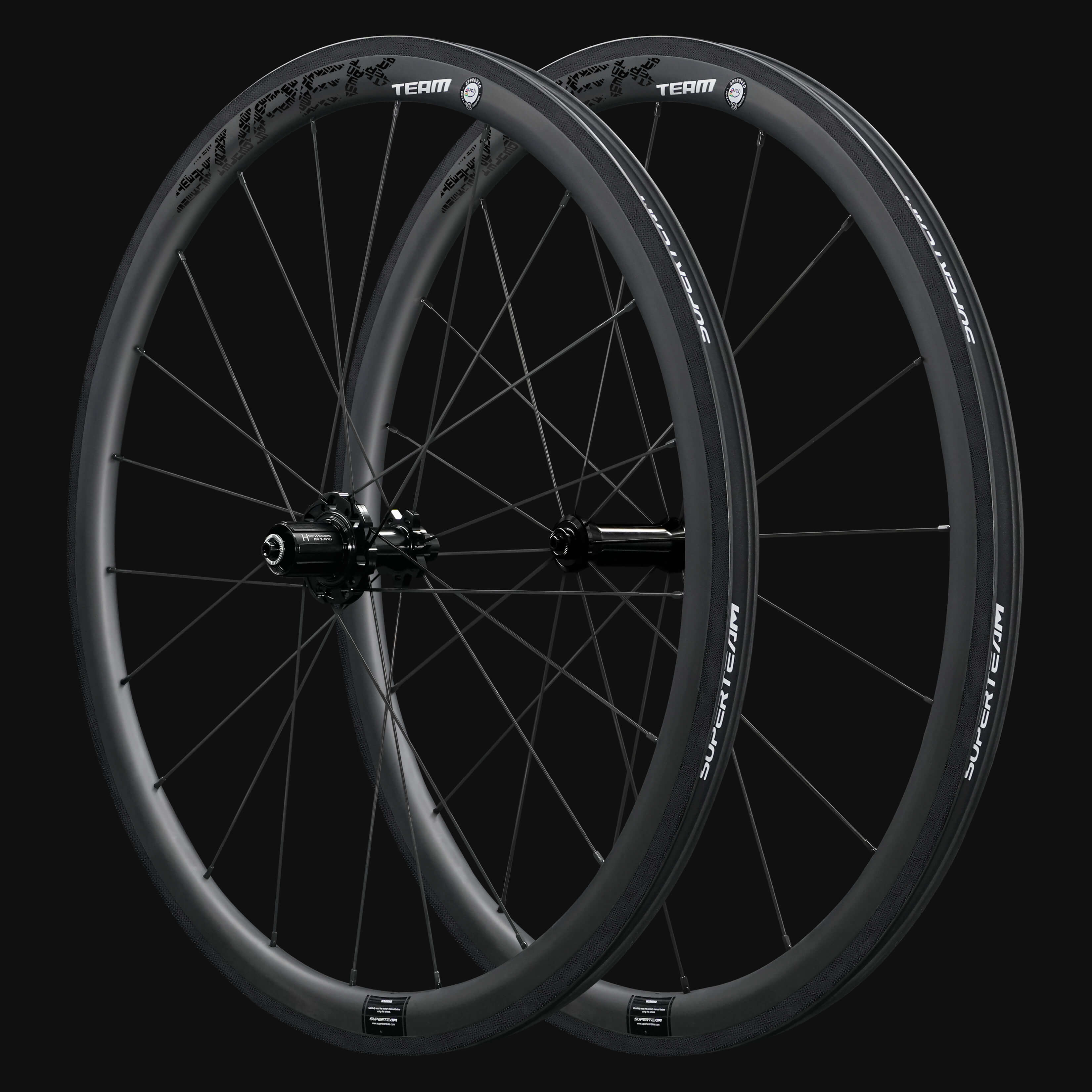 Classic PRO R25-38 Carbon Wheelset RIM Brake Black Decals