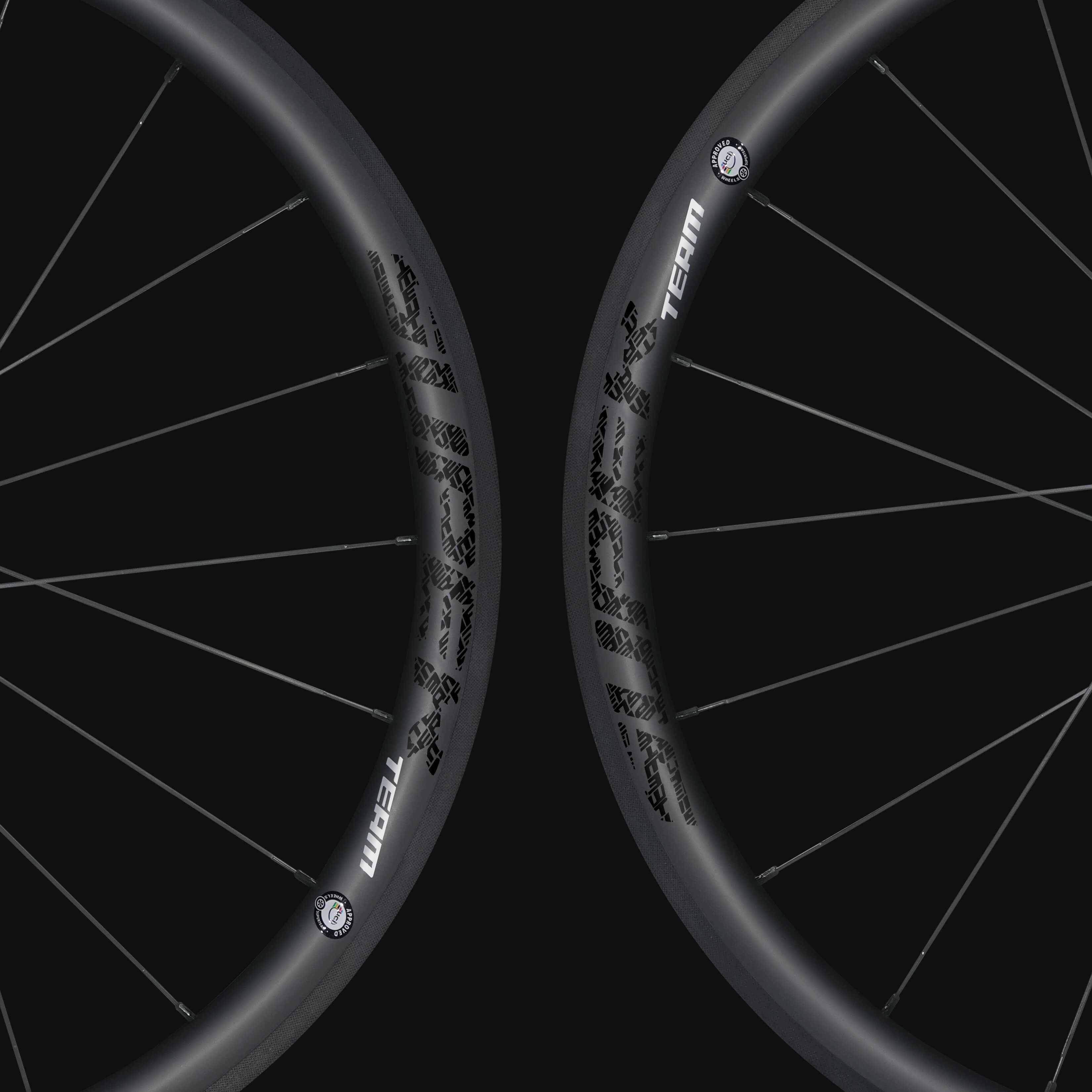 Classic PRO R25-38 Carbon Wheelset RIM Brake Black Decals