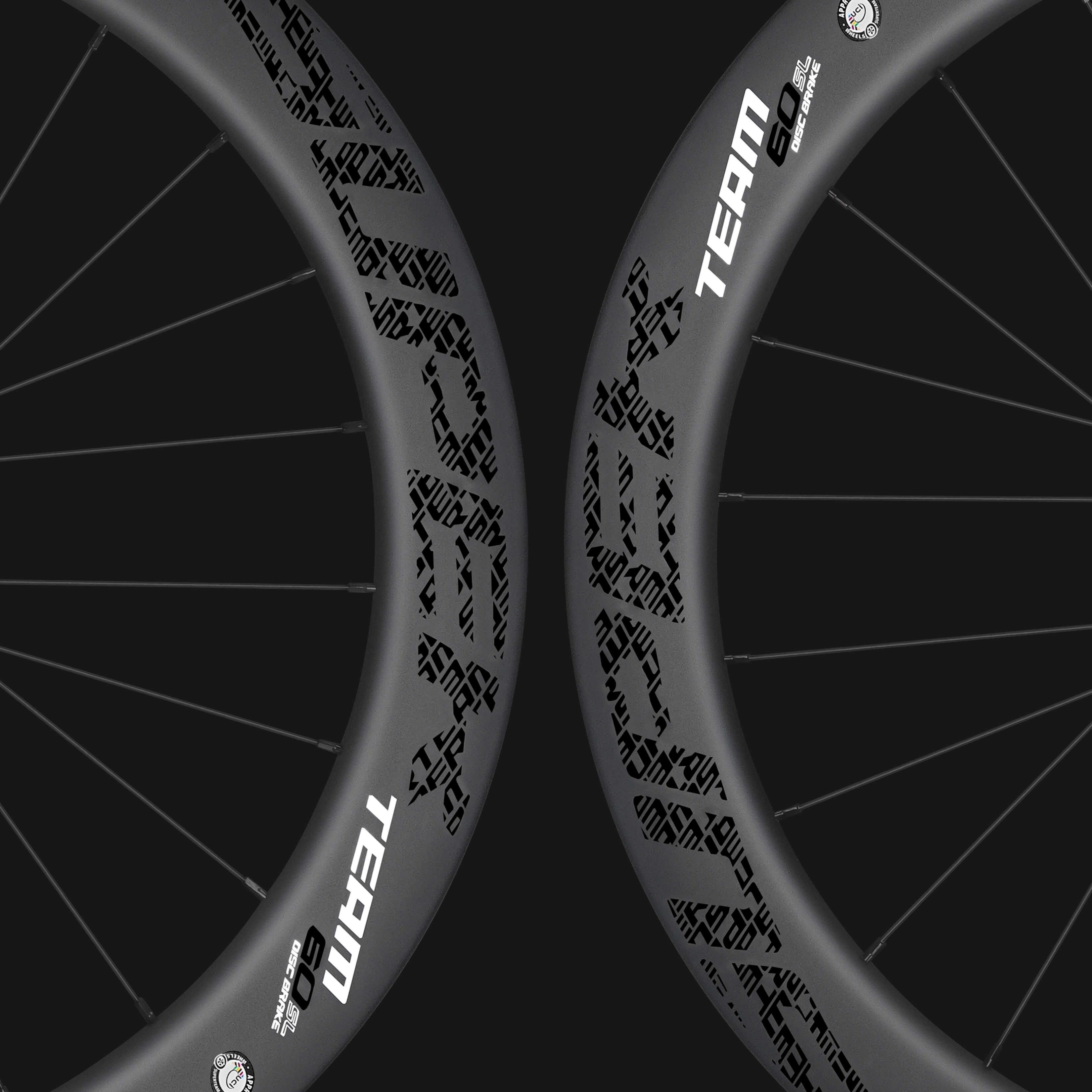 Road Bike Classic PRO D28-60 Disc Brake Black Decals PILLAR WING21 Spokes
