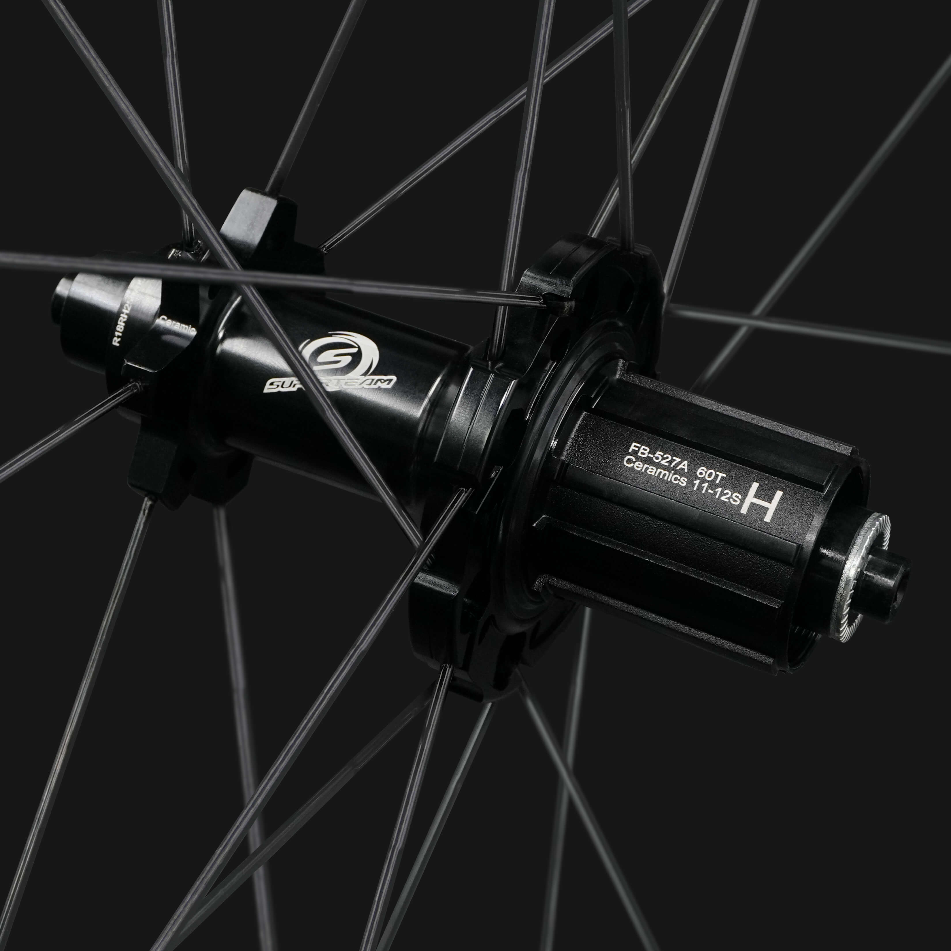 Road Bike Classic PRO R25-38 Carbon Wheelset RIM Brake Black Decals