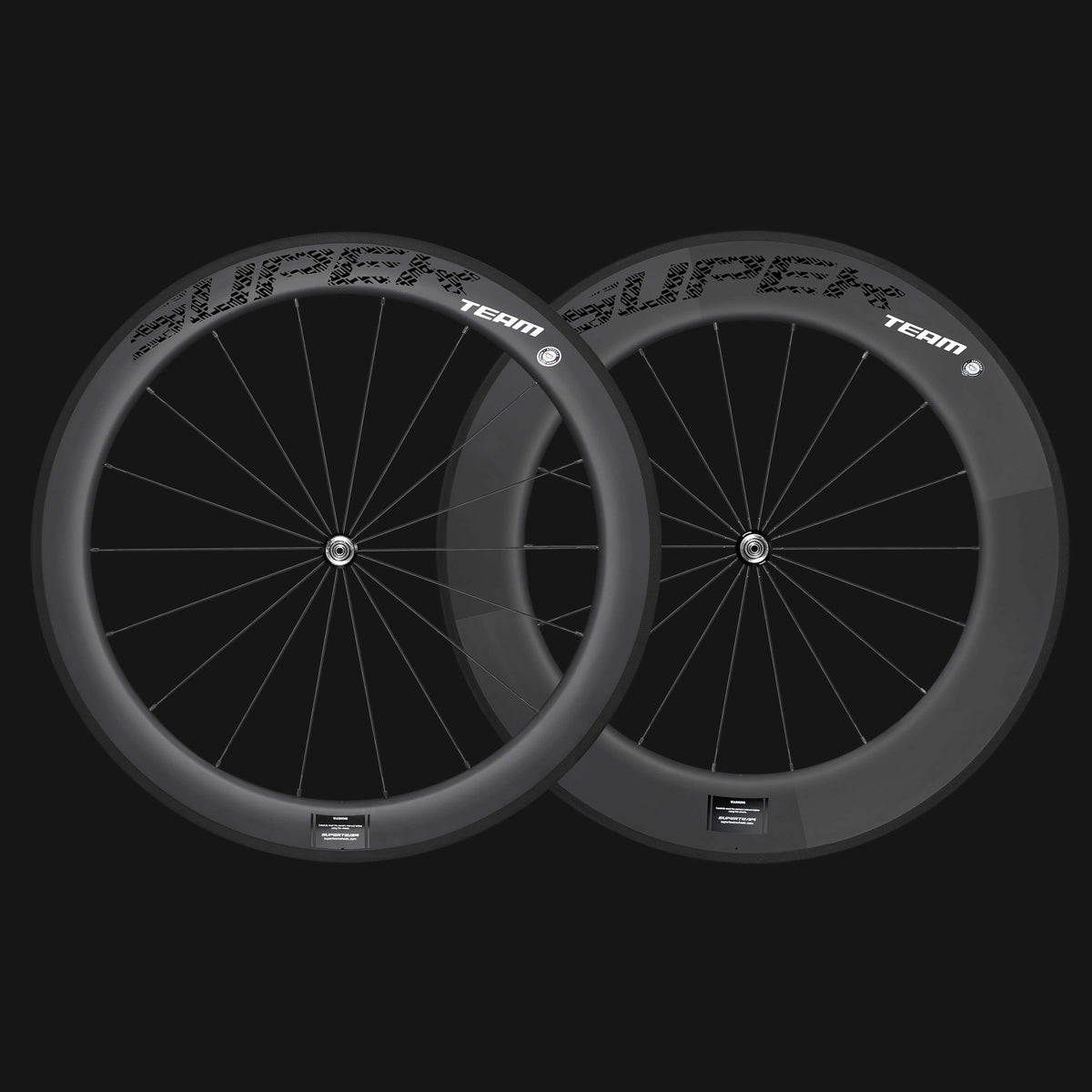 Roues Classic PRO R25-60/88 en carbone, freins sur jante, autocollants noirs