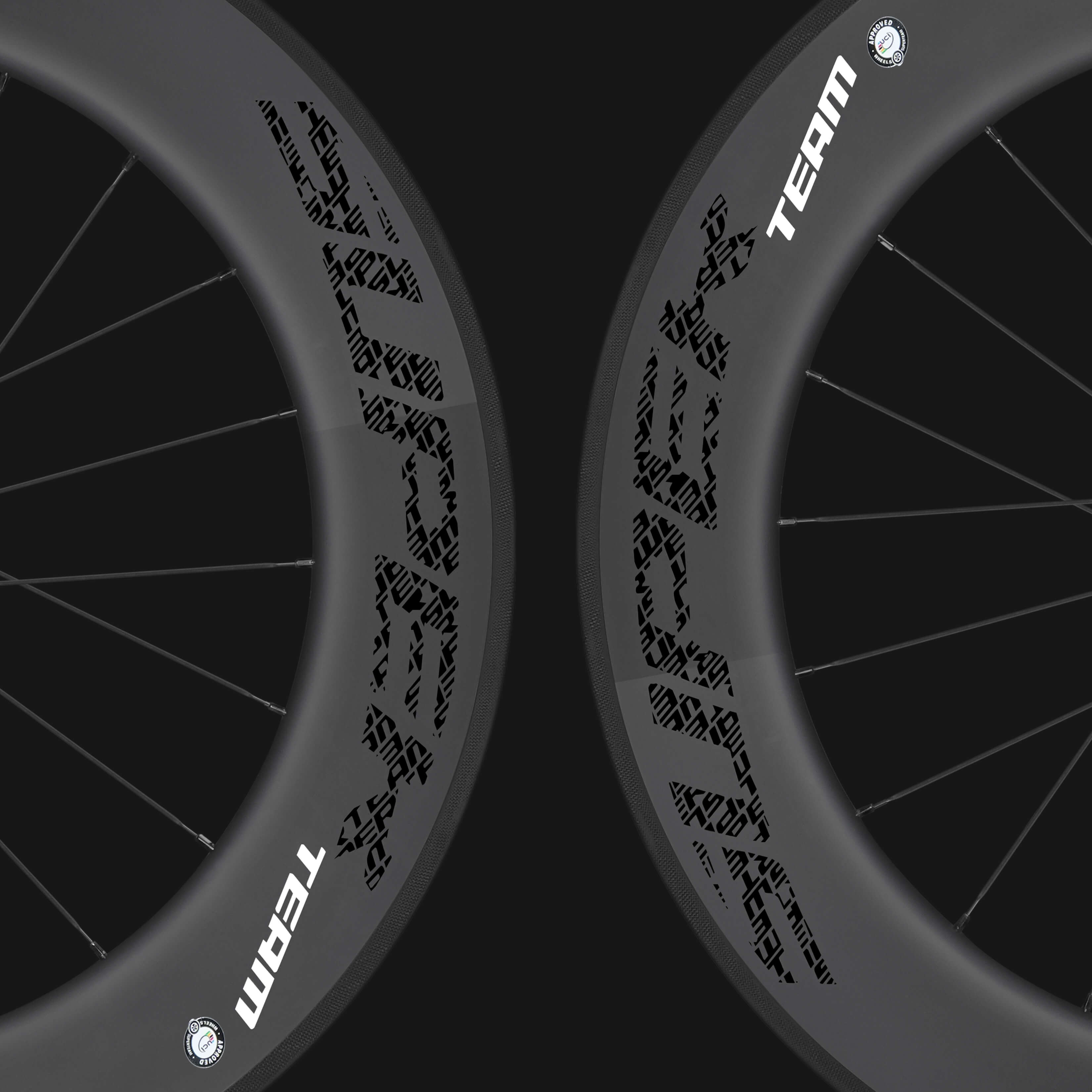Classic PRO R25-88 Carbon Wheelset RIM Brake Black Decals Carbon Spoke Road Wheelset