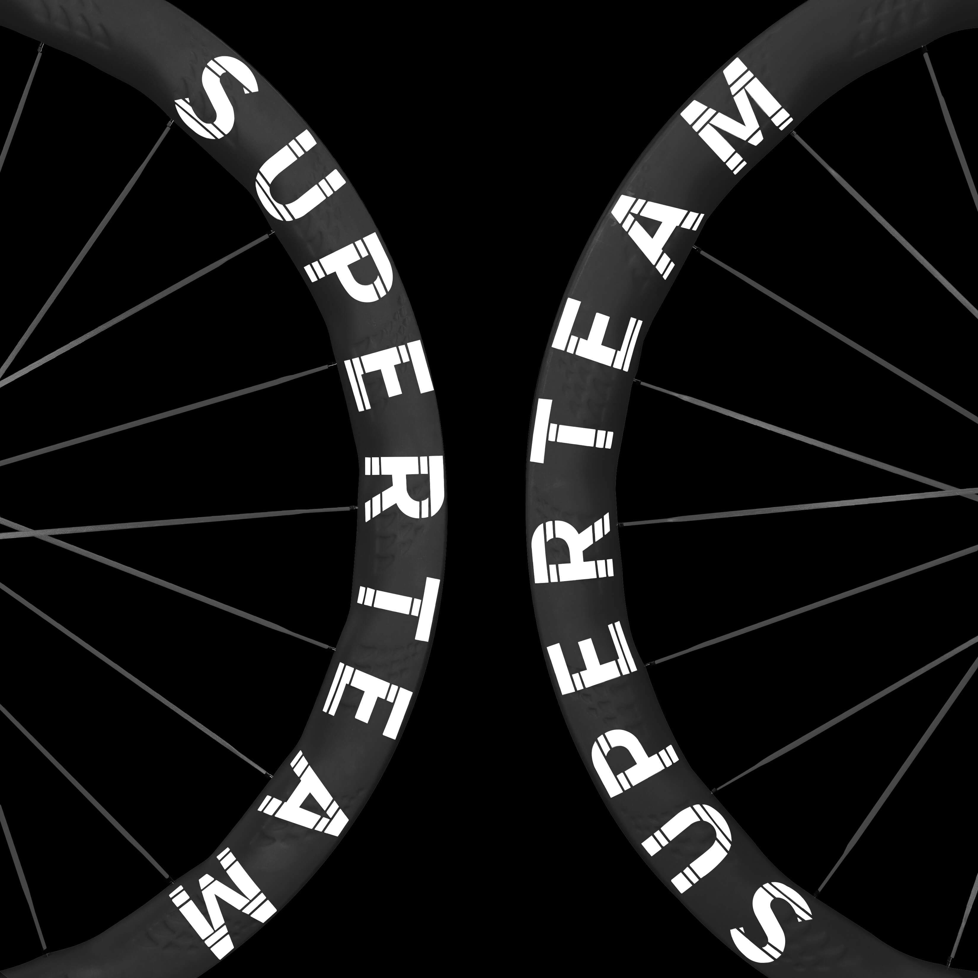 S - All Carbon Ultra H2 D30 - 50 Disc Brake White Decals - Superteam Wheels