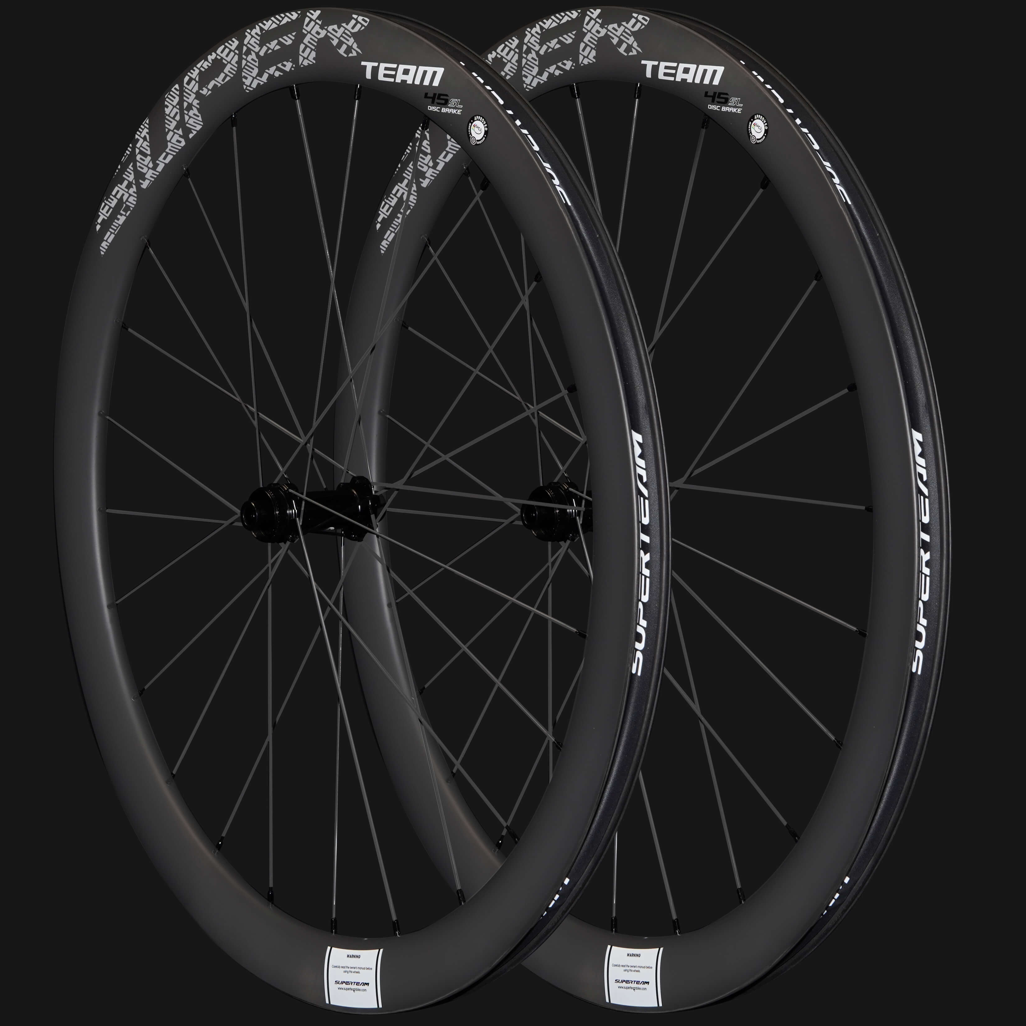 Classic PRO D28 - 45 Disc Brake White Decals PILLAR WING21 Spokes - Superteam Wheels