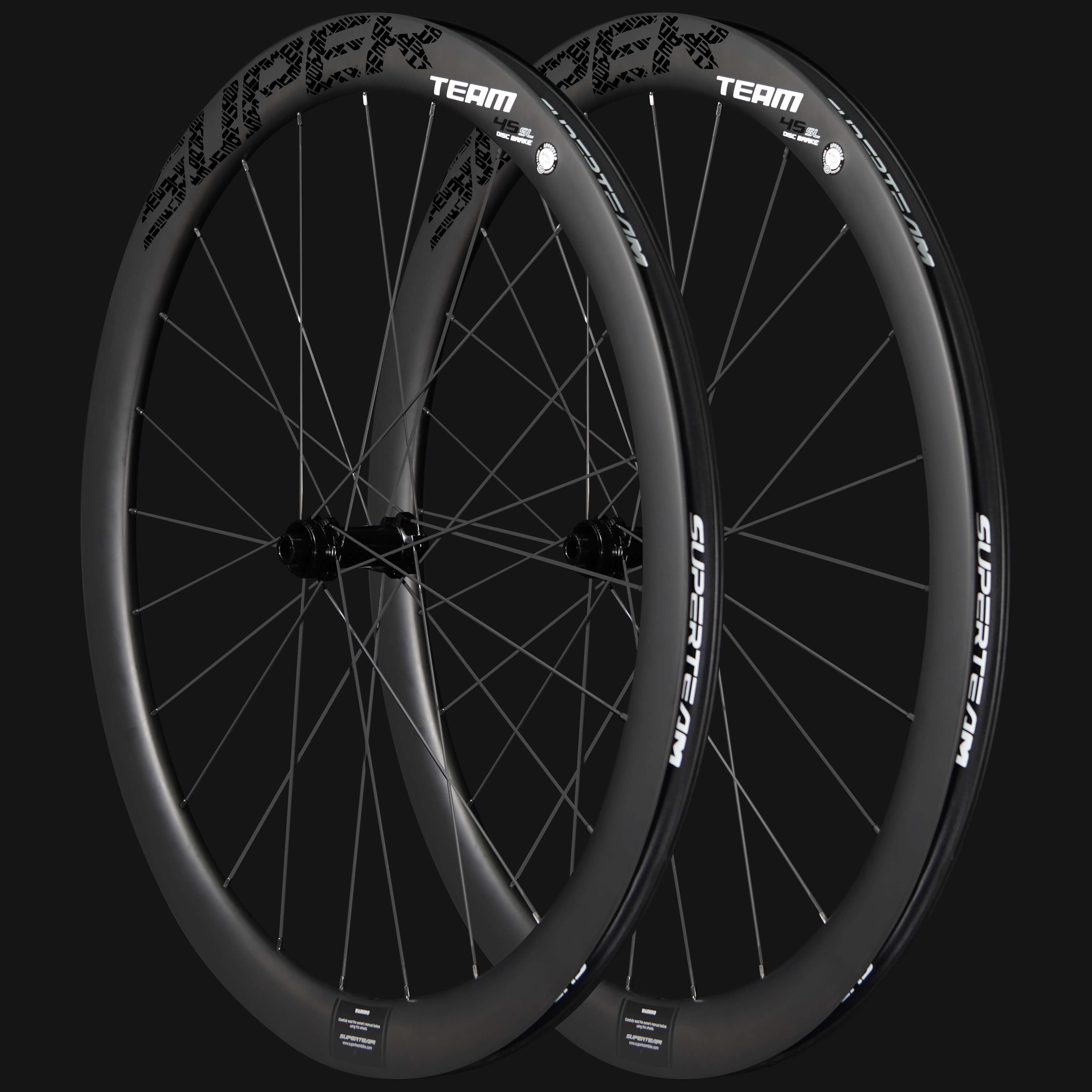 Classic PRO D28 - 45 Disc Brake Black Decals PILLAR WING21 Spokes - Superteam Wheels