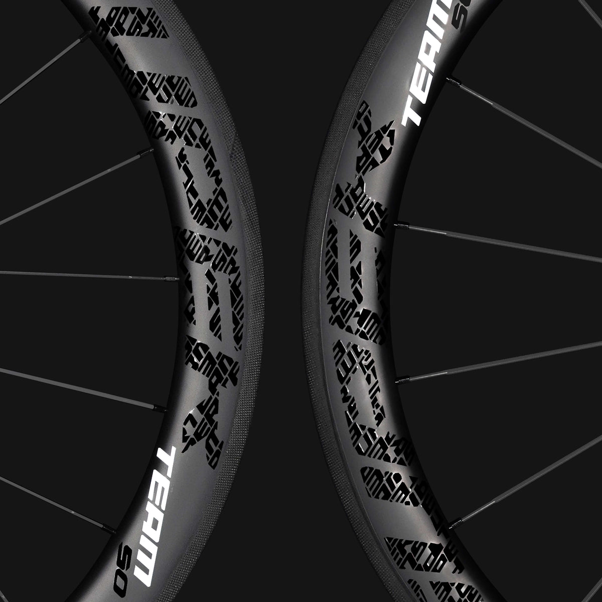 Classic PRO R25-50 Carbon Wheelset RIM Brake Black Decals