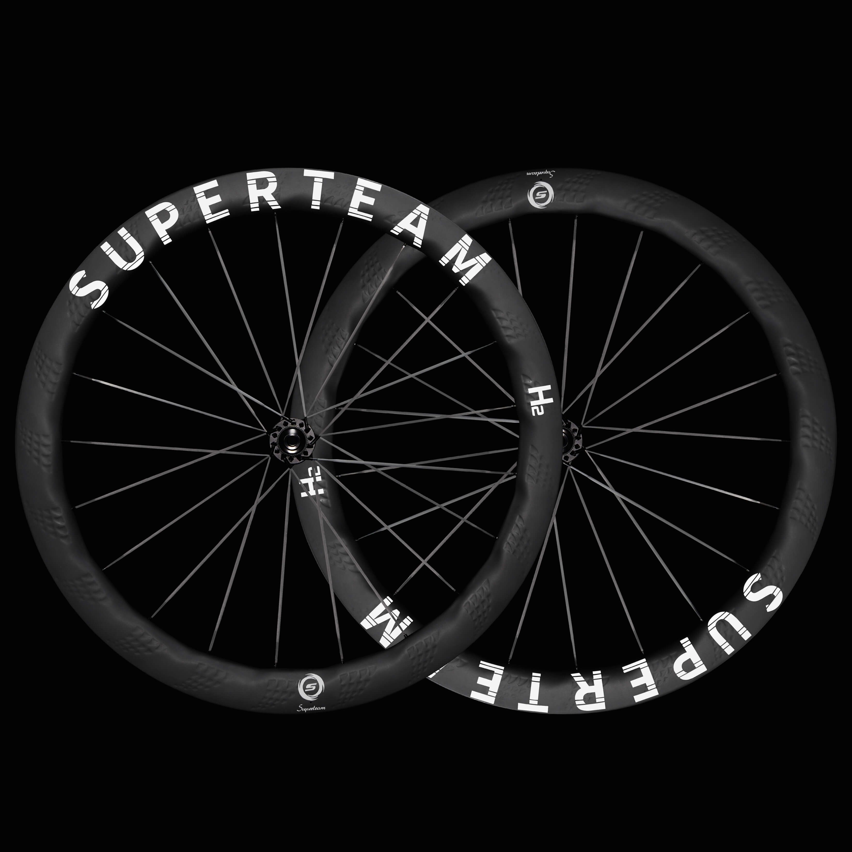 S - All Carbon Ultra H2 D30 - 50 Disc Brake White Decals - Superteam Wheels