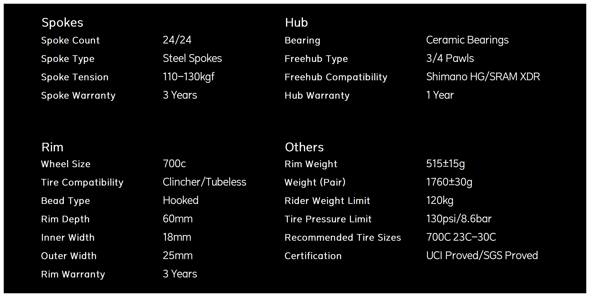 Classic Series D25-60 Carbon Wheelset DISC Brake