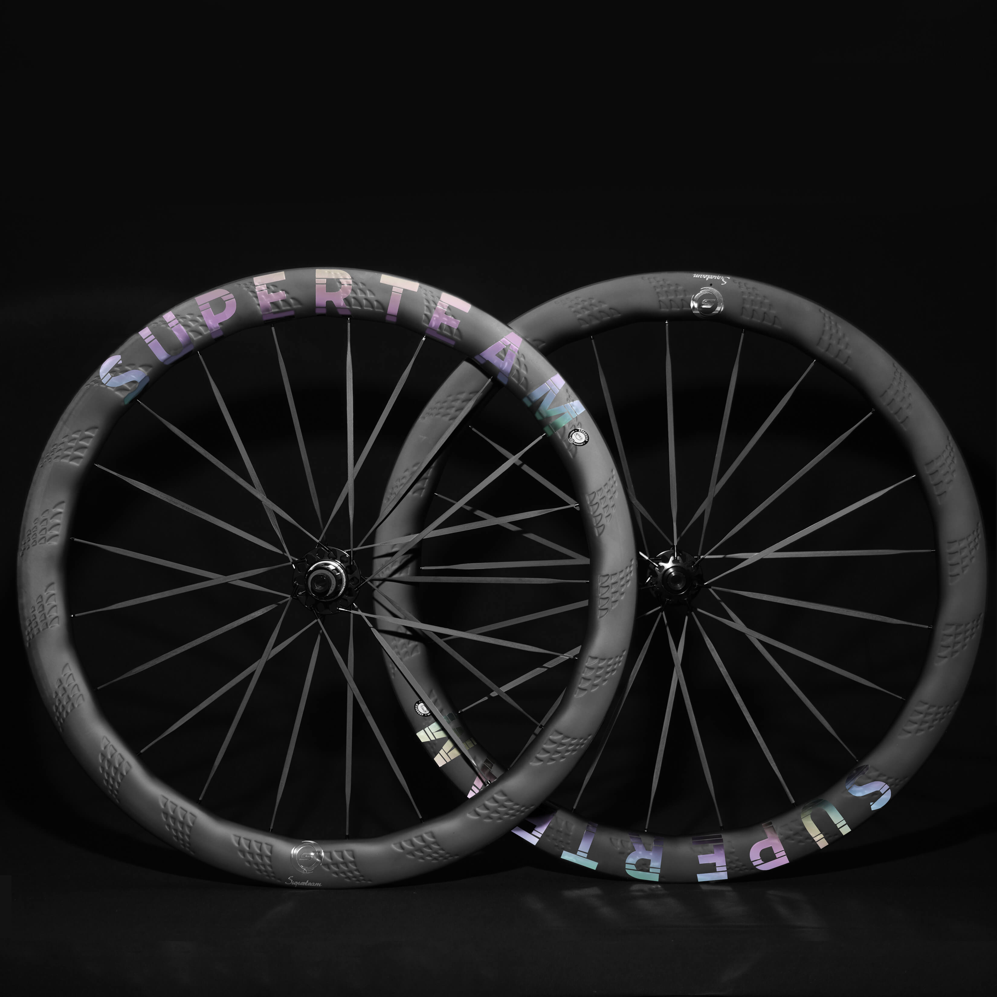 S - ALL Carbon Ultra D28 - 50 DISC Brake Silver Decals - Superteam Wheels