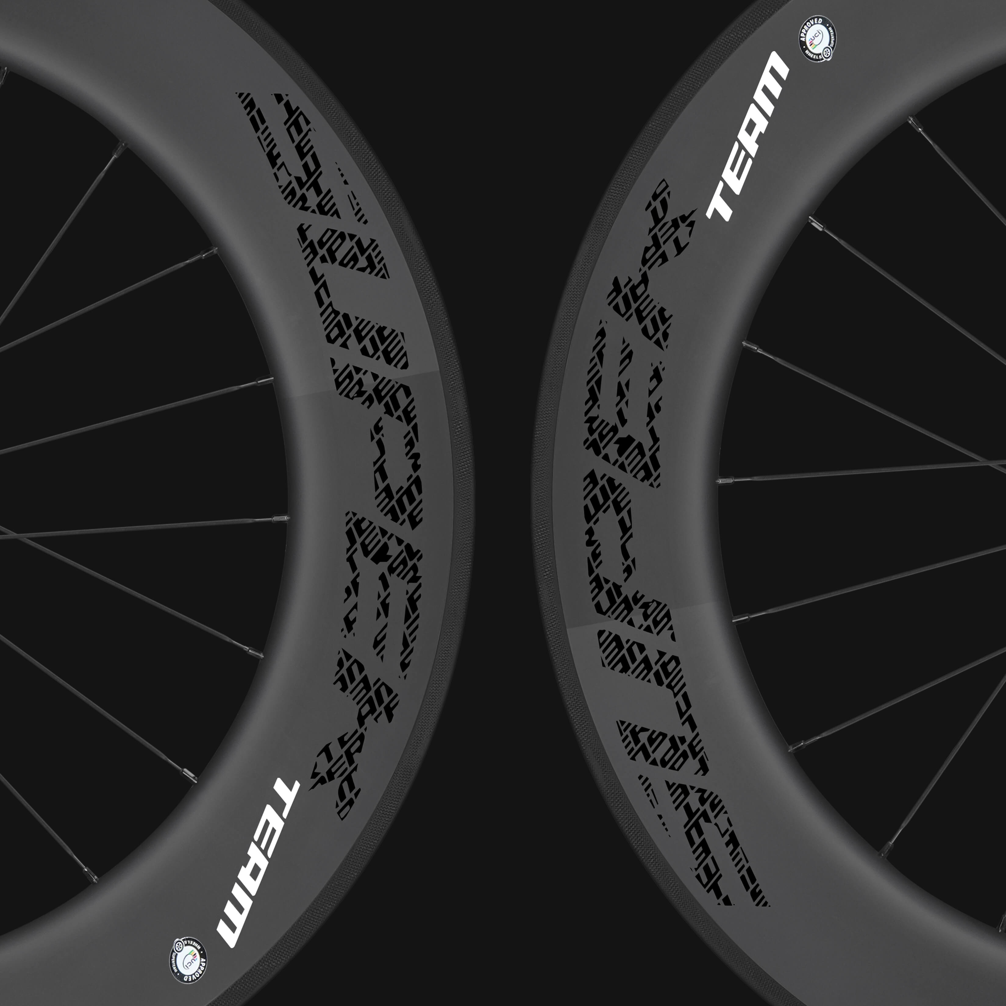 Classic PRO R25-88 Carbon Wheelset RIM Brake Black Decals