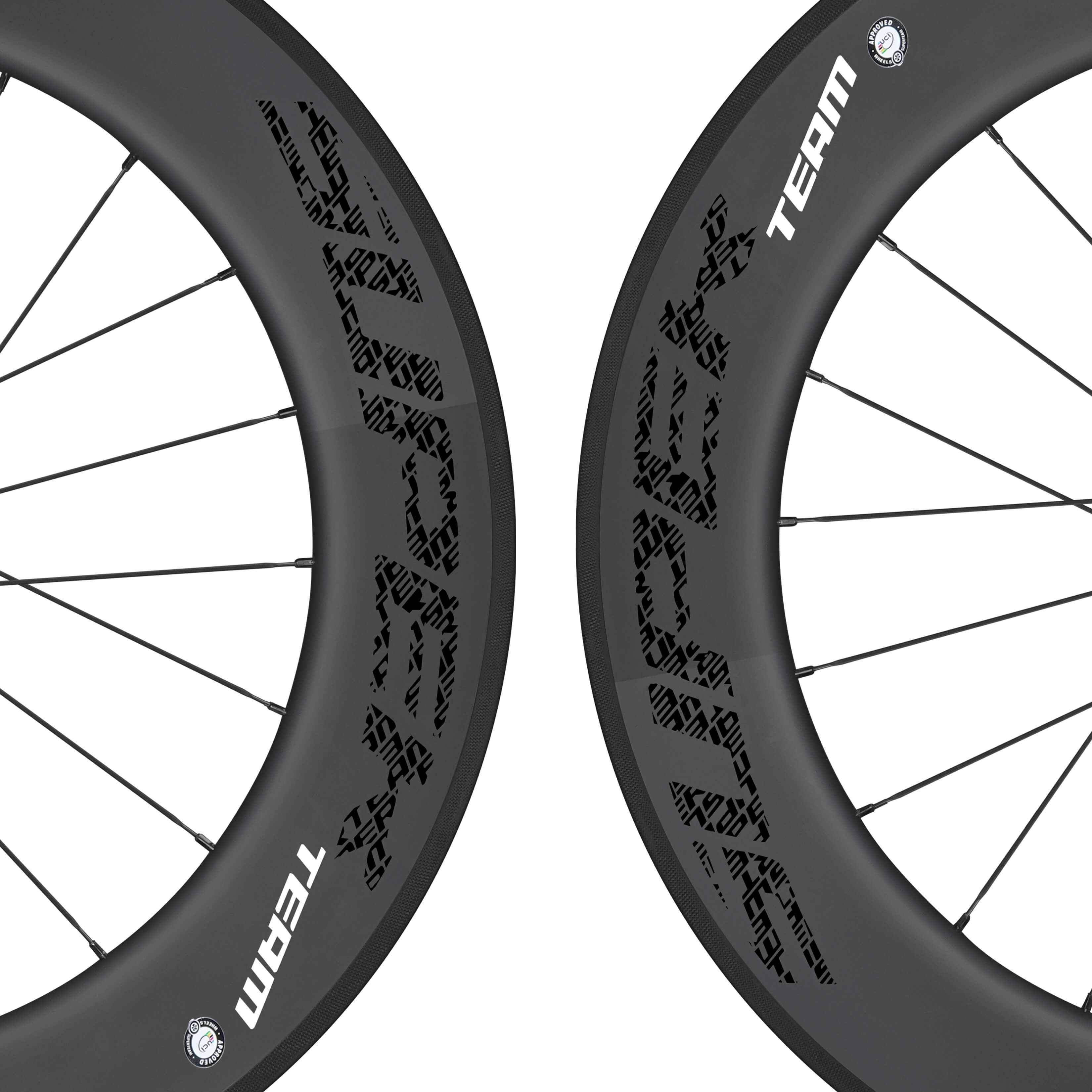 Classic PRO R25-88 Carbon Wheelset RIM Brake Black Decals