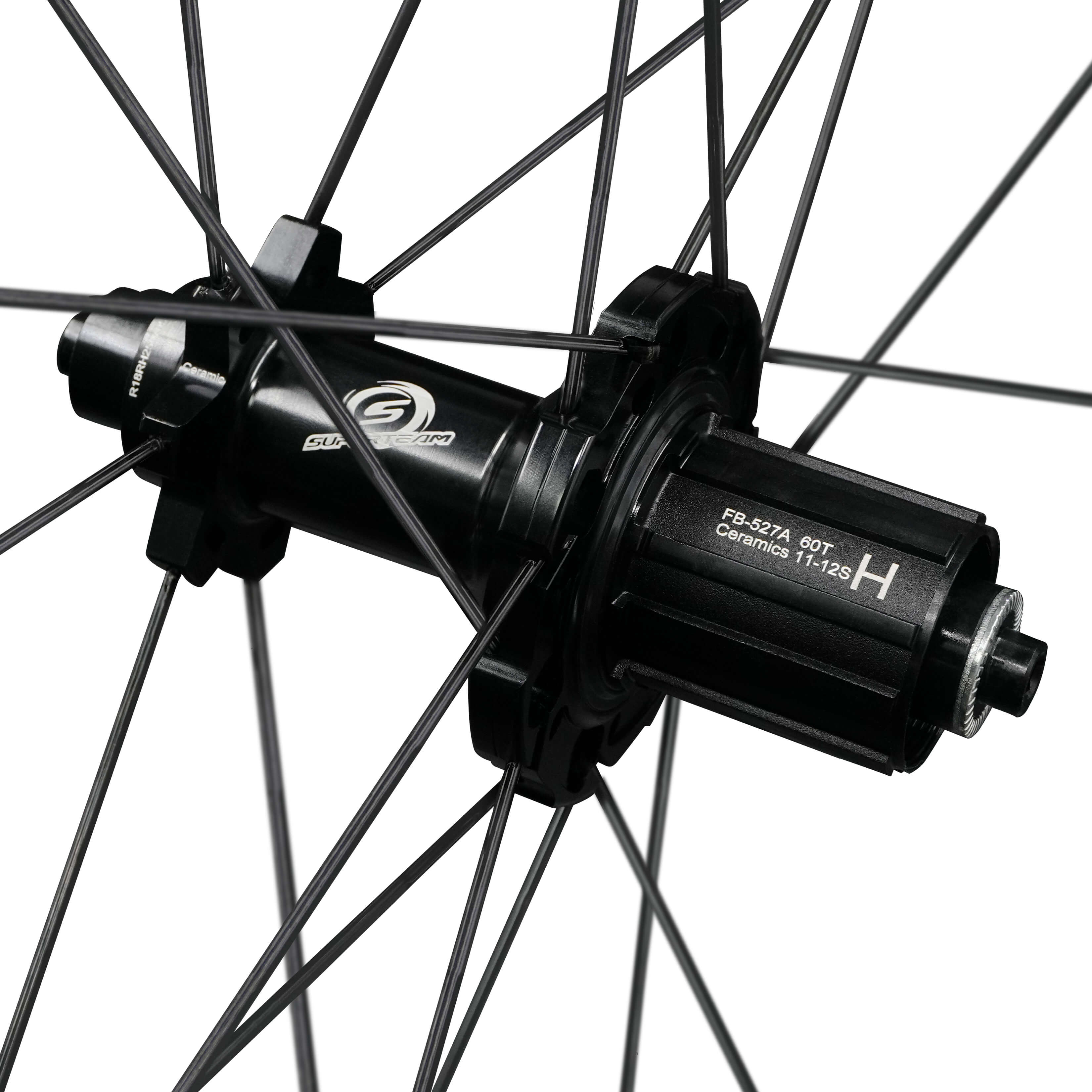 Conjunto de rodas de carbono Classic PRO R25-38 RIM Brake Black Decals