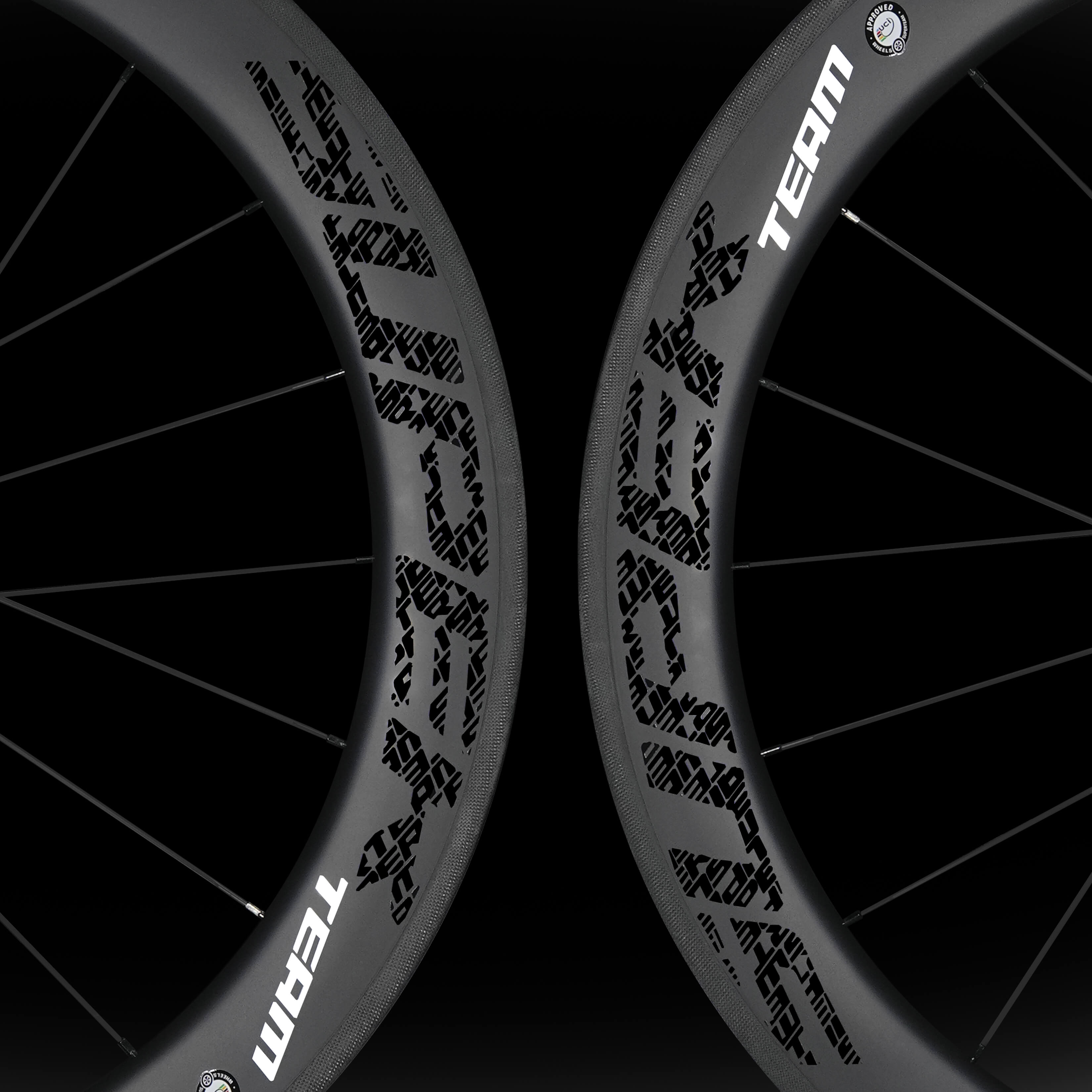 Classic PRO R25-60 Carbon Wheelset RIM Brake Black Decals