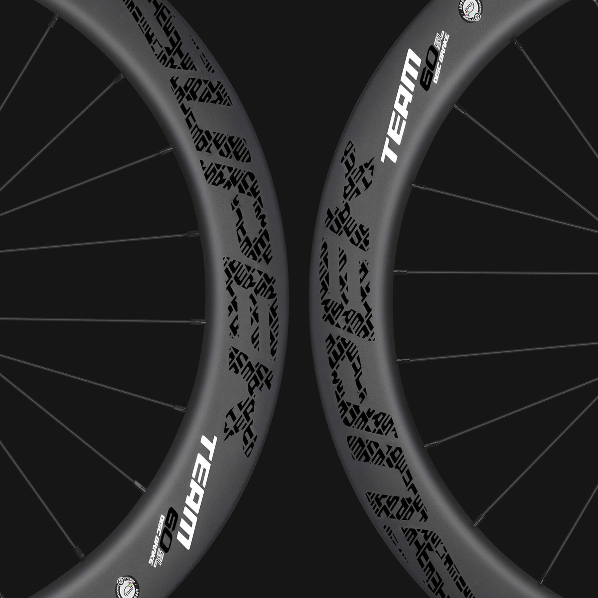 Classic PRO D28-60 Disc Brake Black Decals PILLAR WING21 Spokes